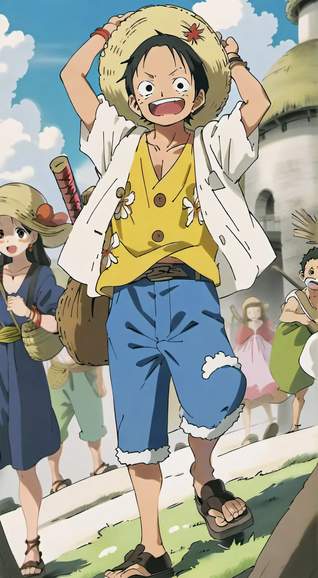 ai character: Monky D Luffy. background
