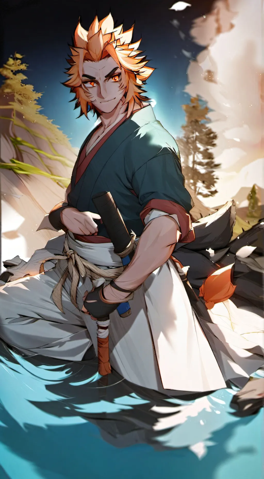 ai character: Rengoku  background
