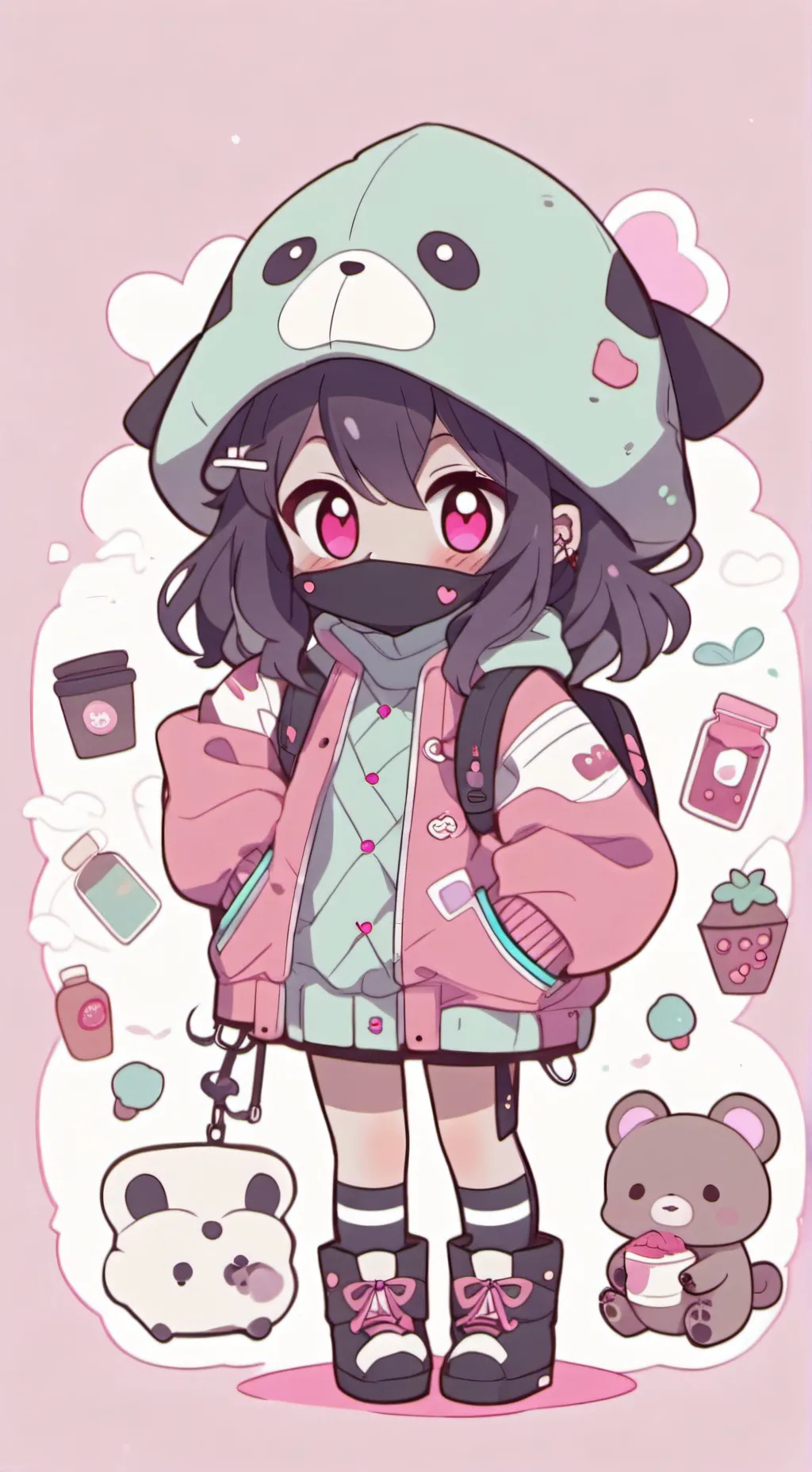 ai character: мяфка background