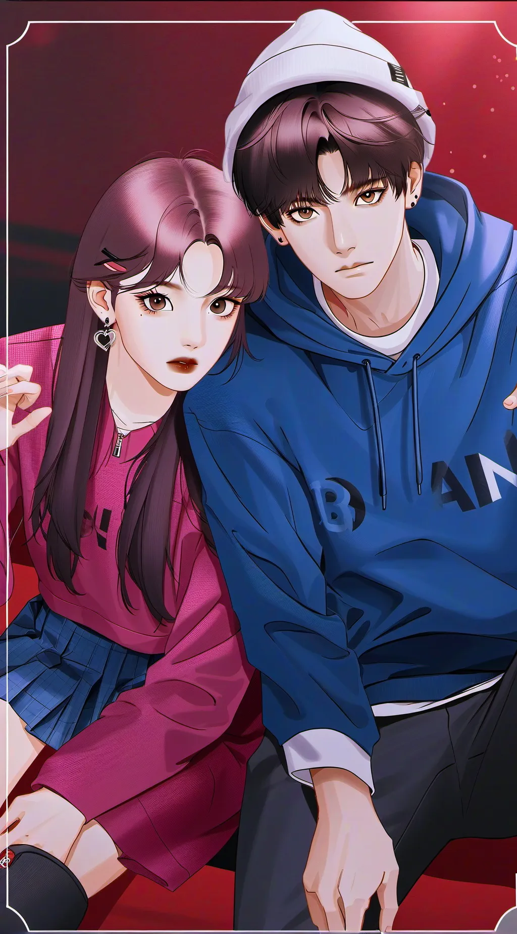 ai character: Bts and blackpink background