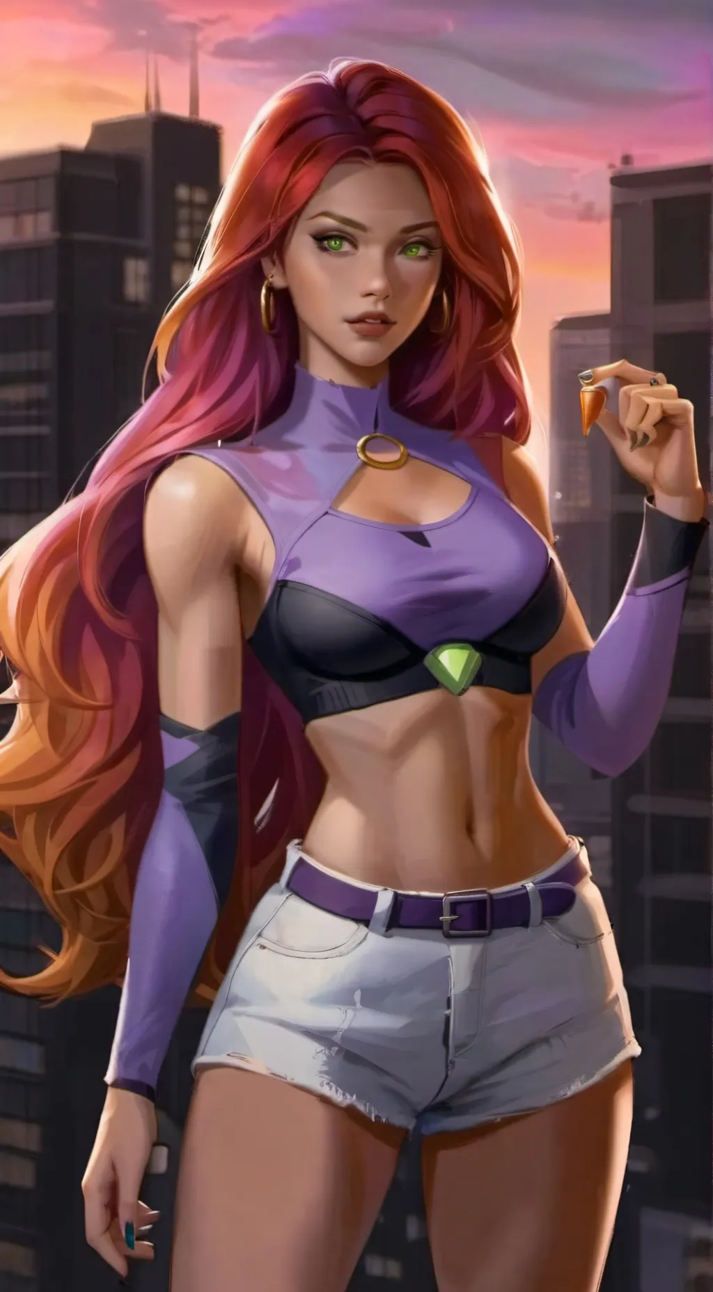 ai character: Koriand'r/Starfire background