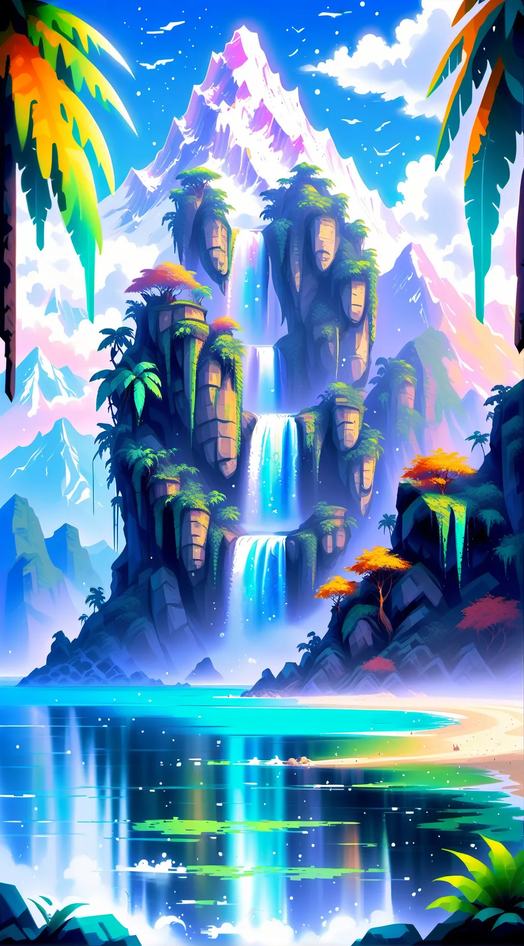 ai character: Monster Island  background