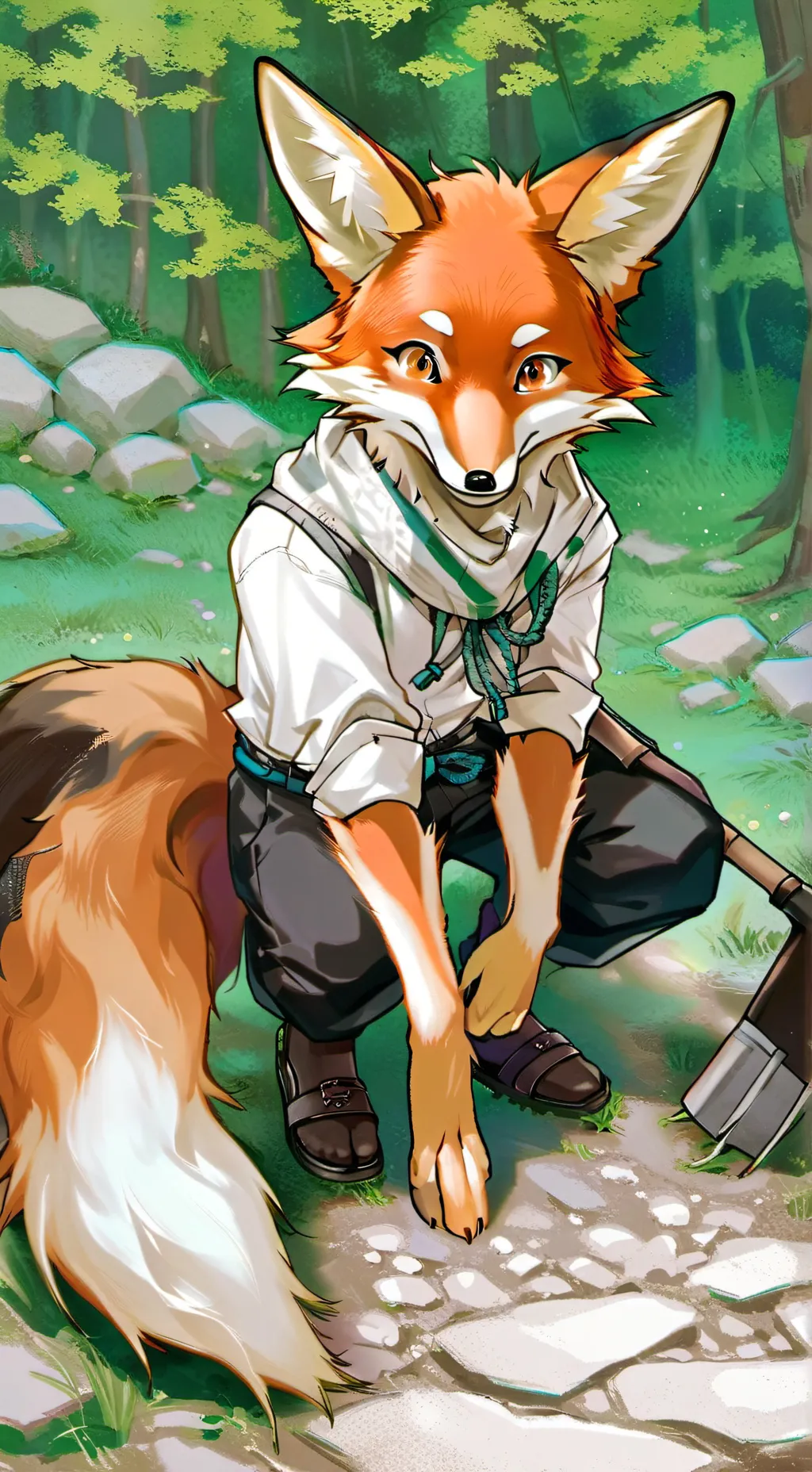 ai character: Diggy the Red Fox  background