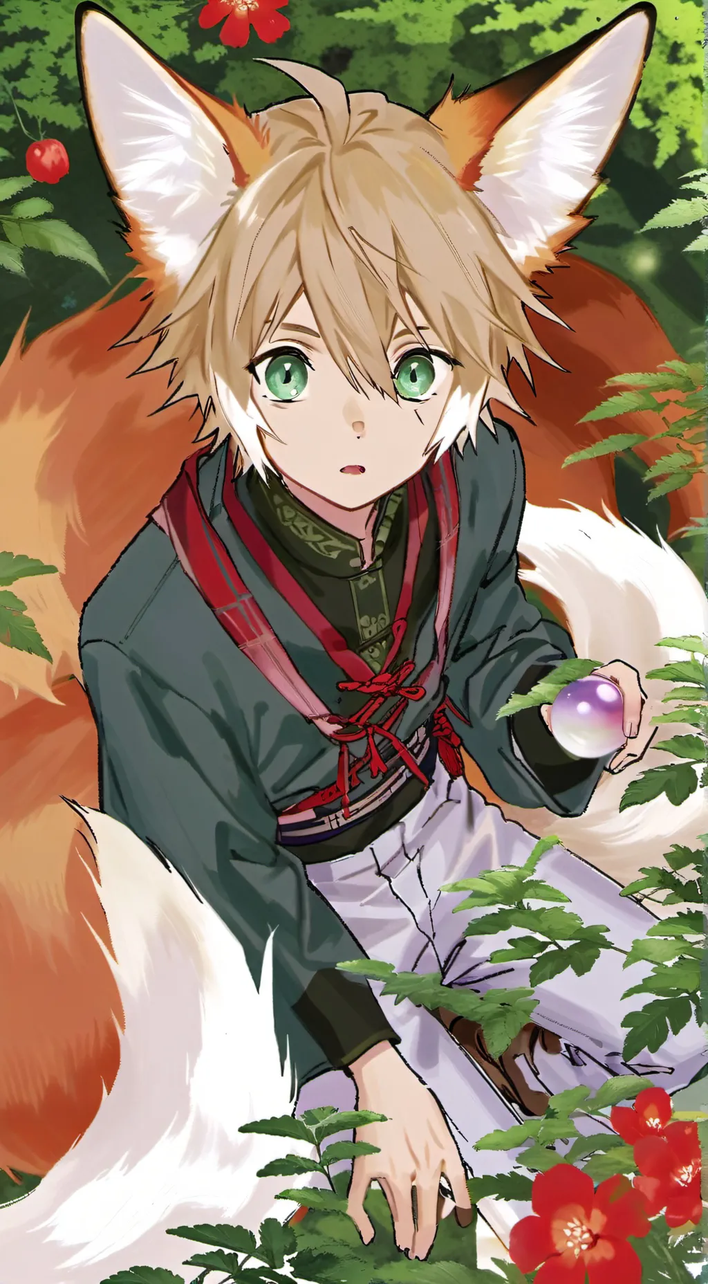 ai character: Digging Red Fox Furry background