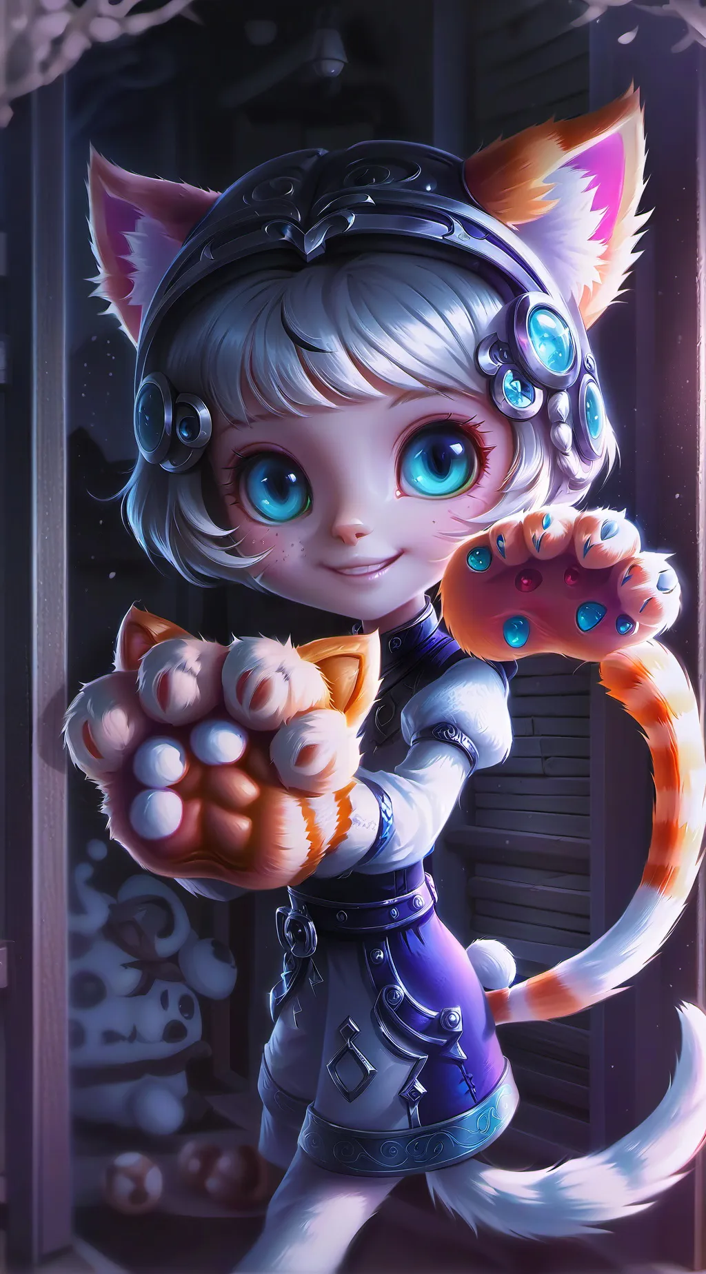 ai character: Orange Whiskers background