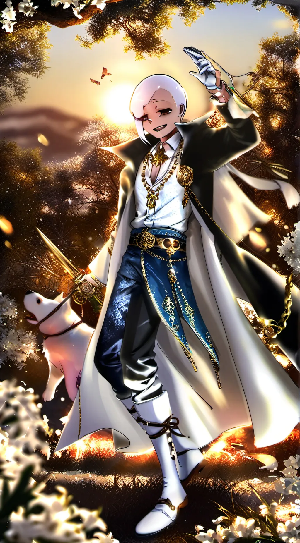 ai character: Sans background