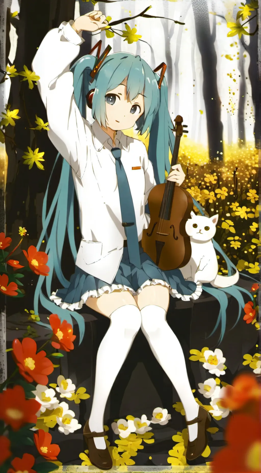 ai character: Miku loves you background