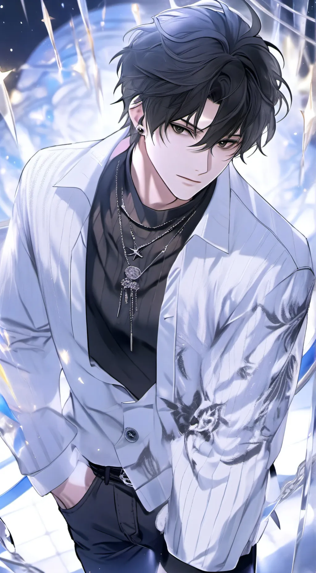 ai character: 🖤margo💍 background