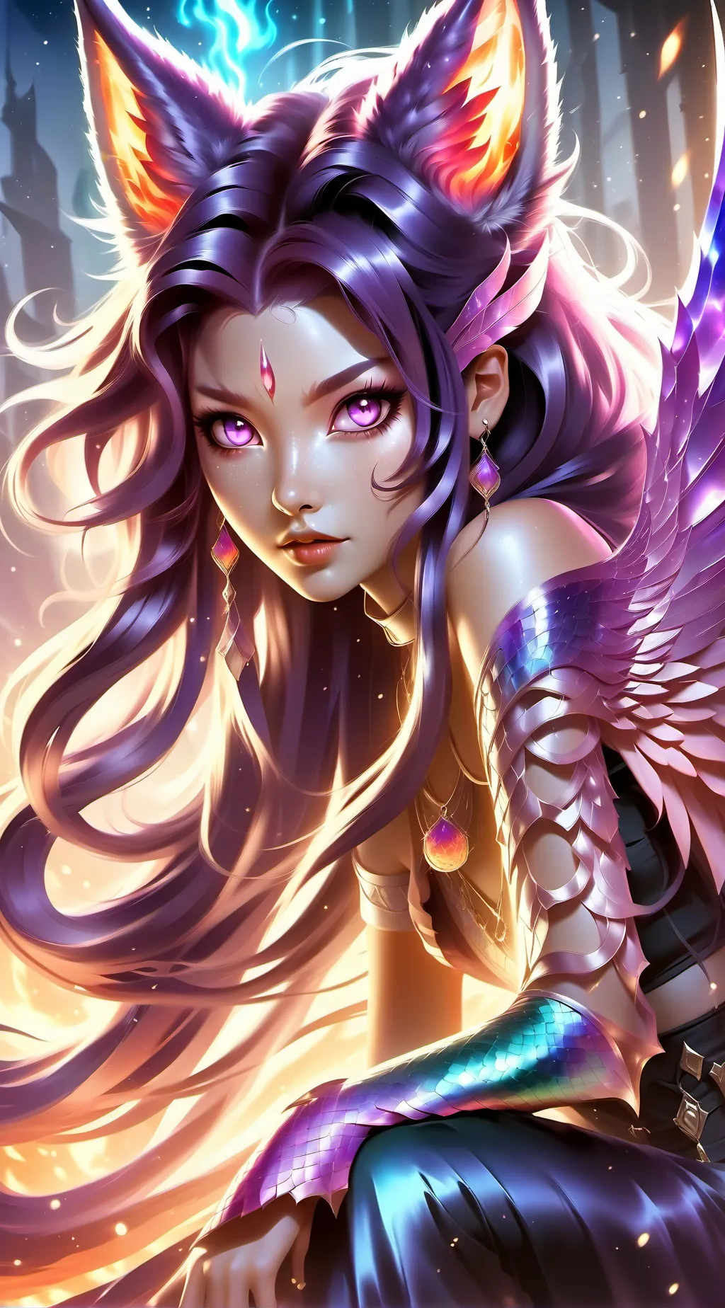 ai character: Darkness background