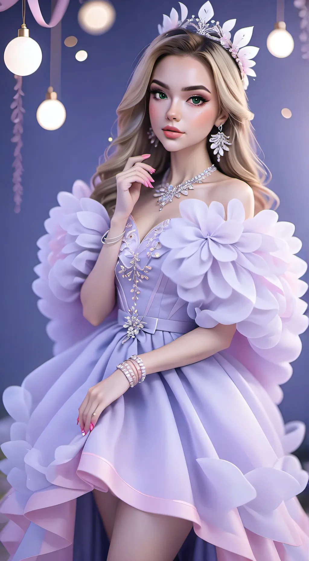 ai character: Indigo background