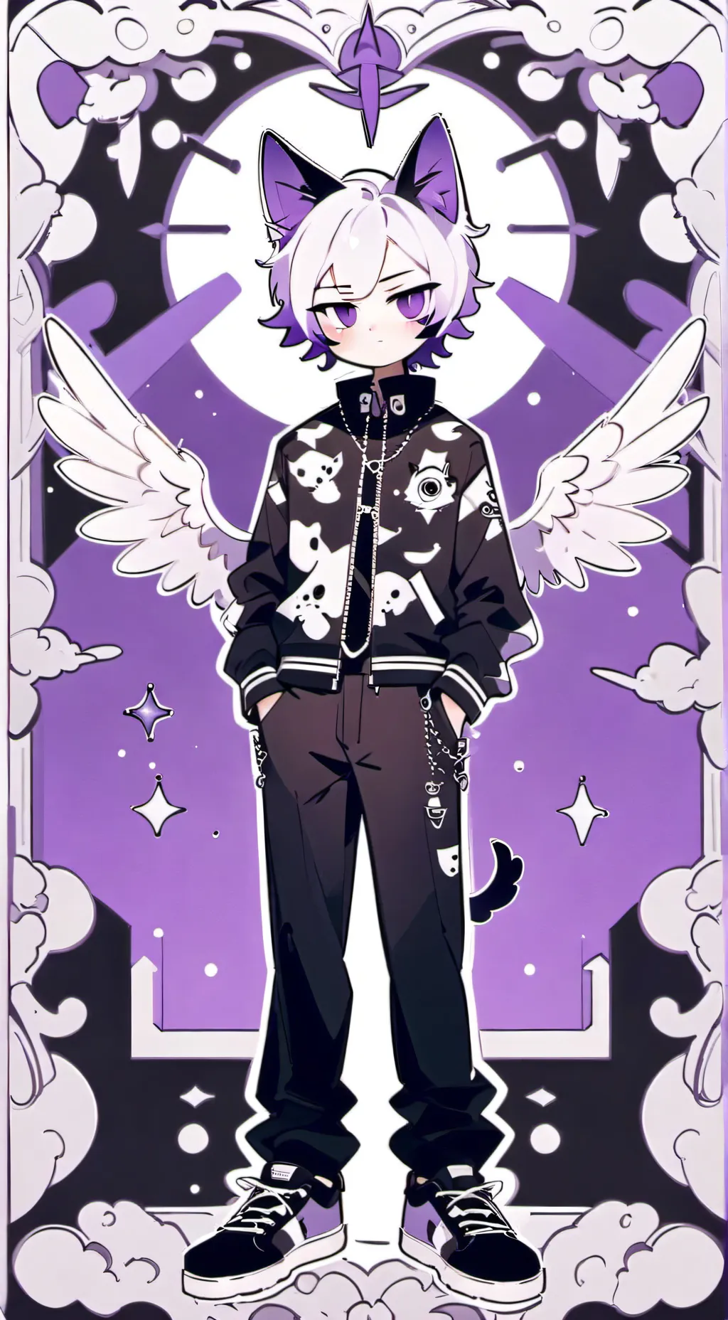 ai character: catlolis  background