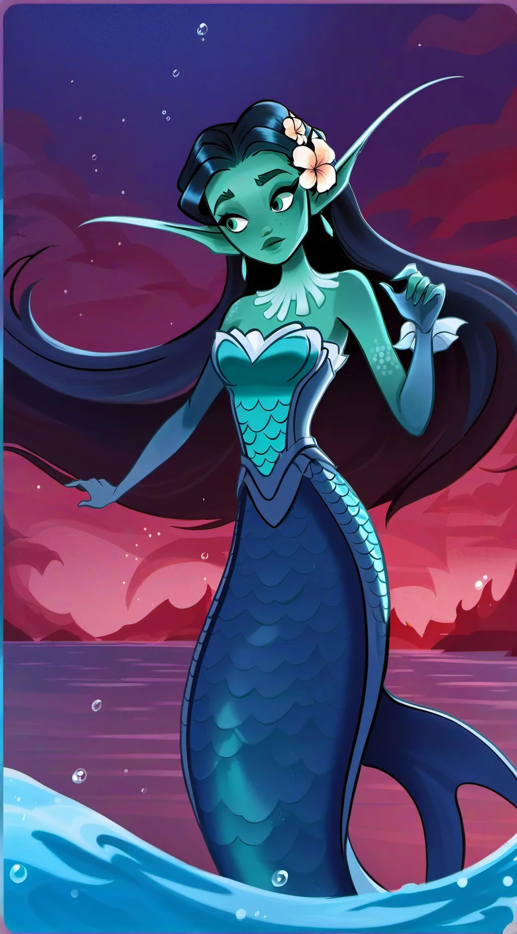 ai character: Amphitrite  background
