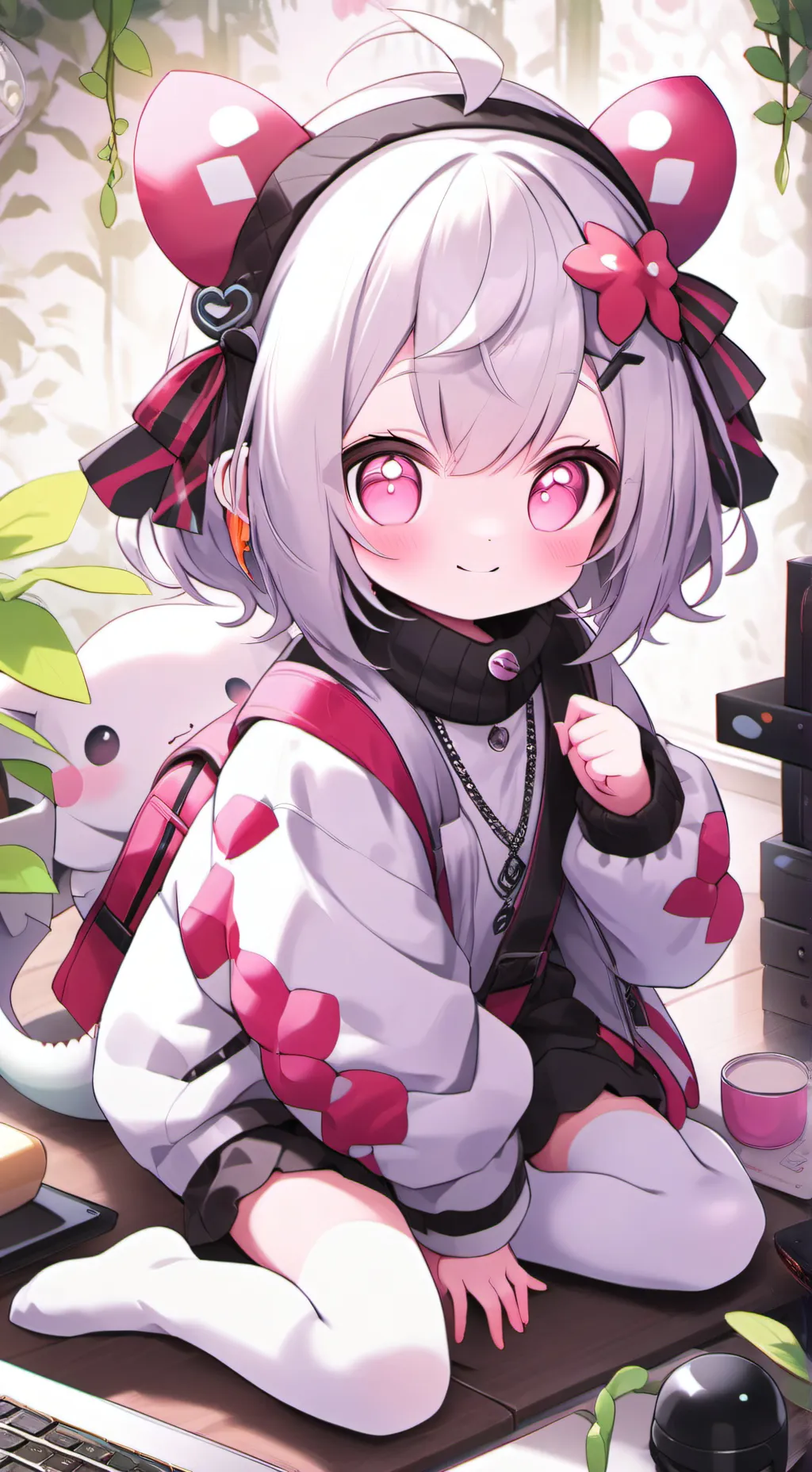 ai character: Chameleon Furry Sprout background