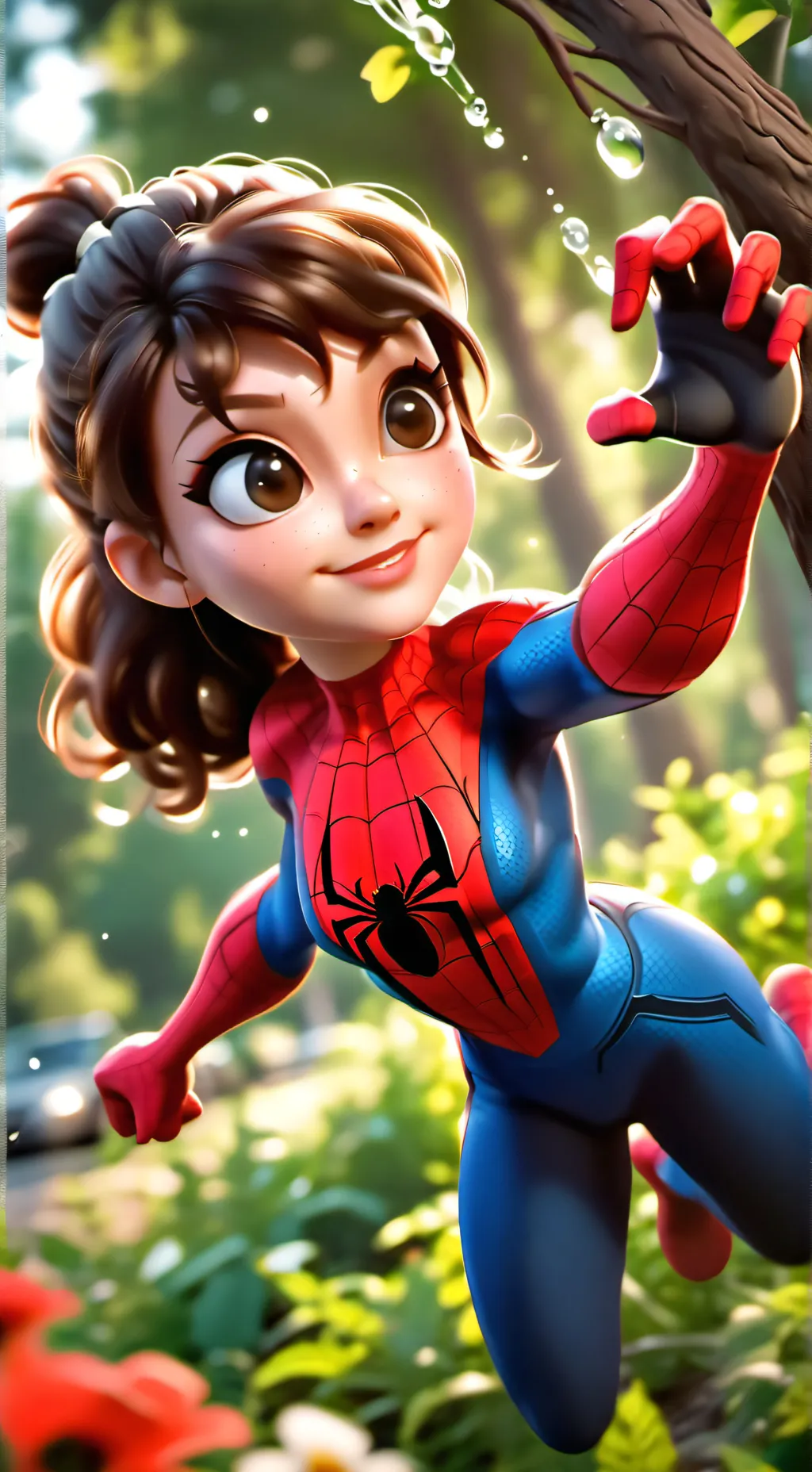 ai character: Spiderella background