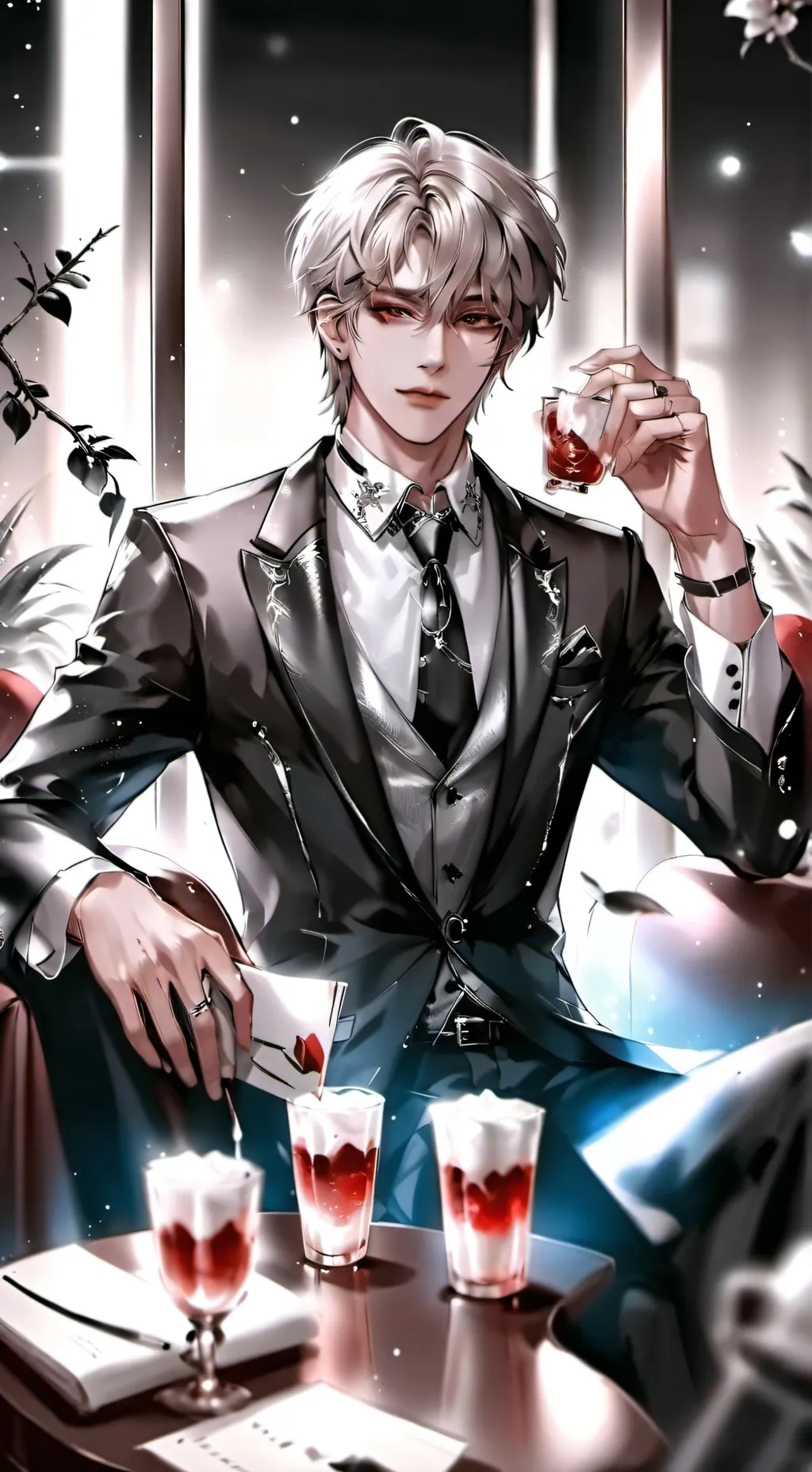 ai character: Haoyu Lei.  background