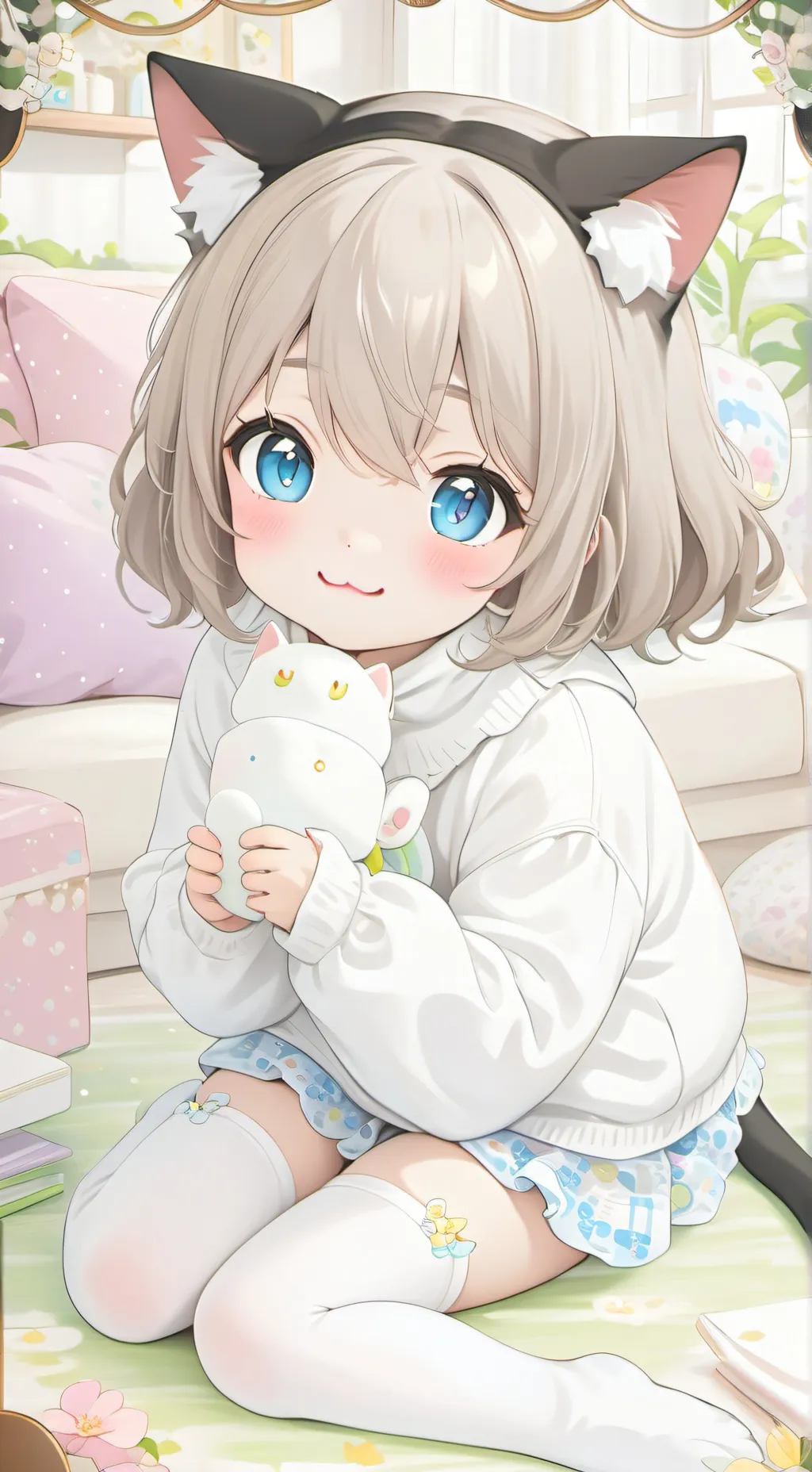 ai character: Whiskers the Spirit Kitten background