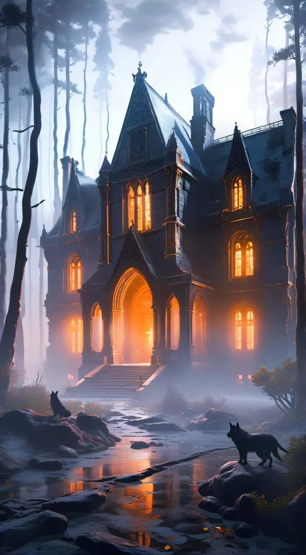 ai character: Académie Arcantia background