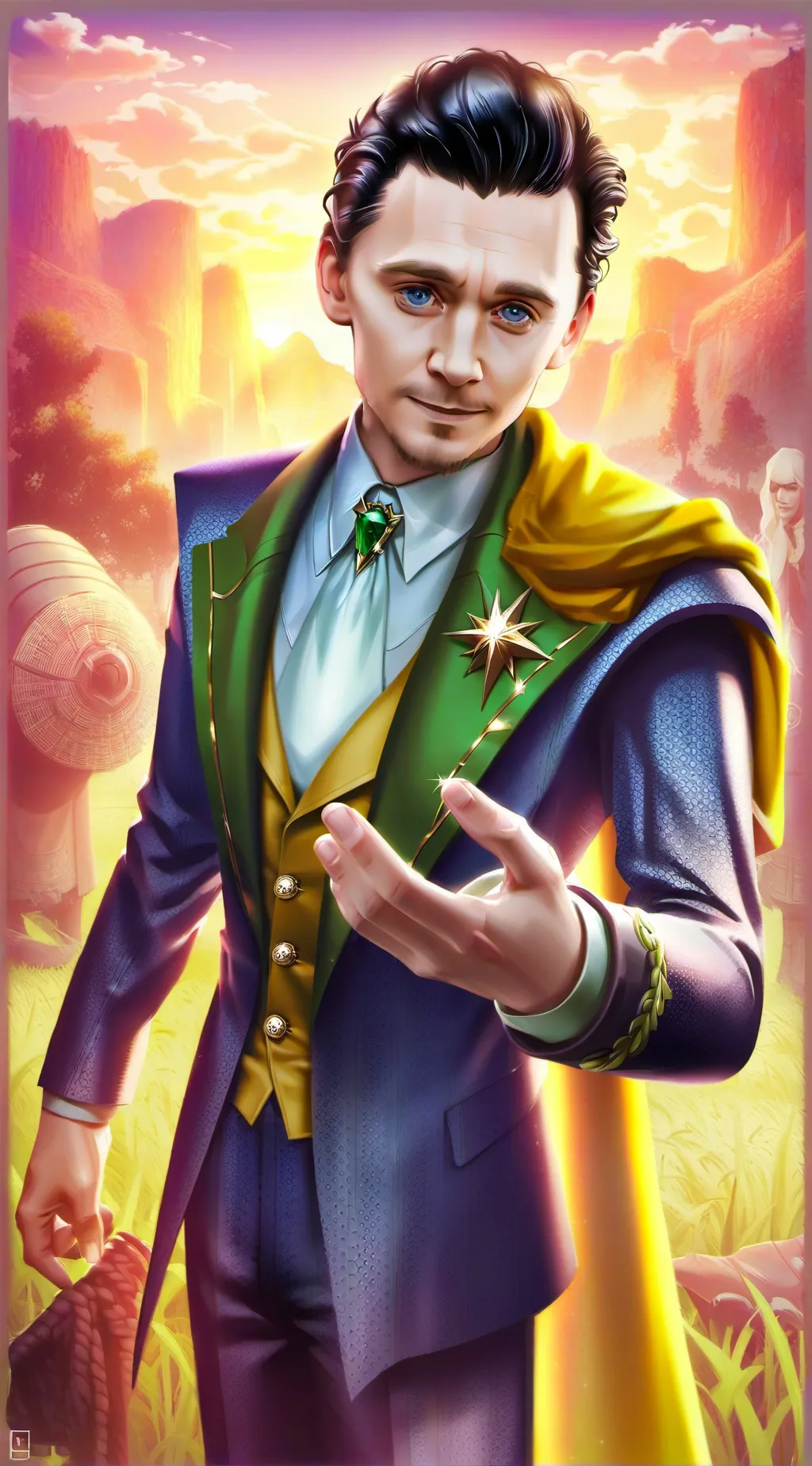 ai character: Loki Love background