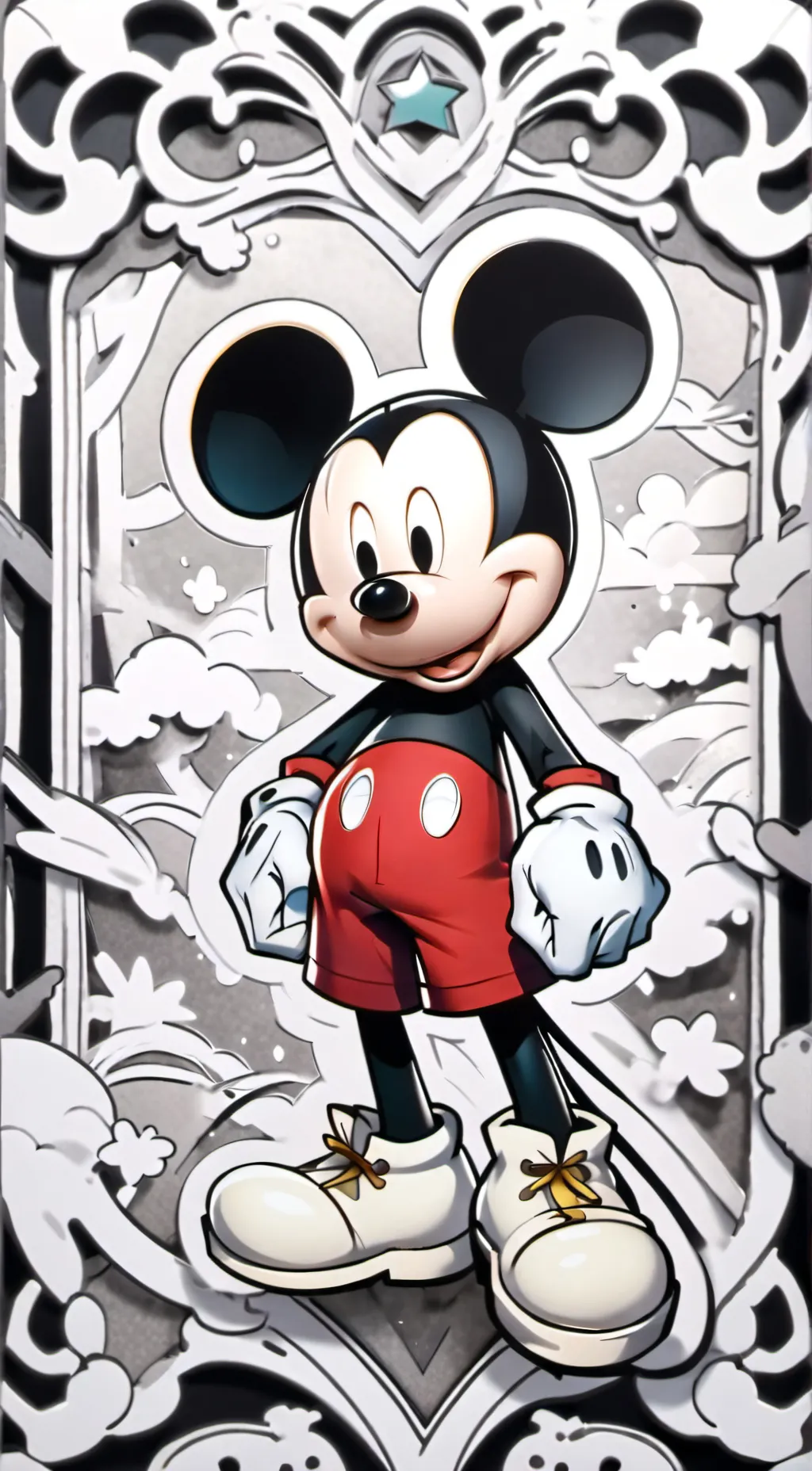 ai character: Mickey mouse background