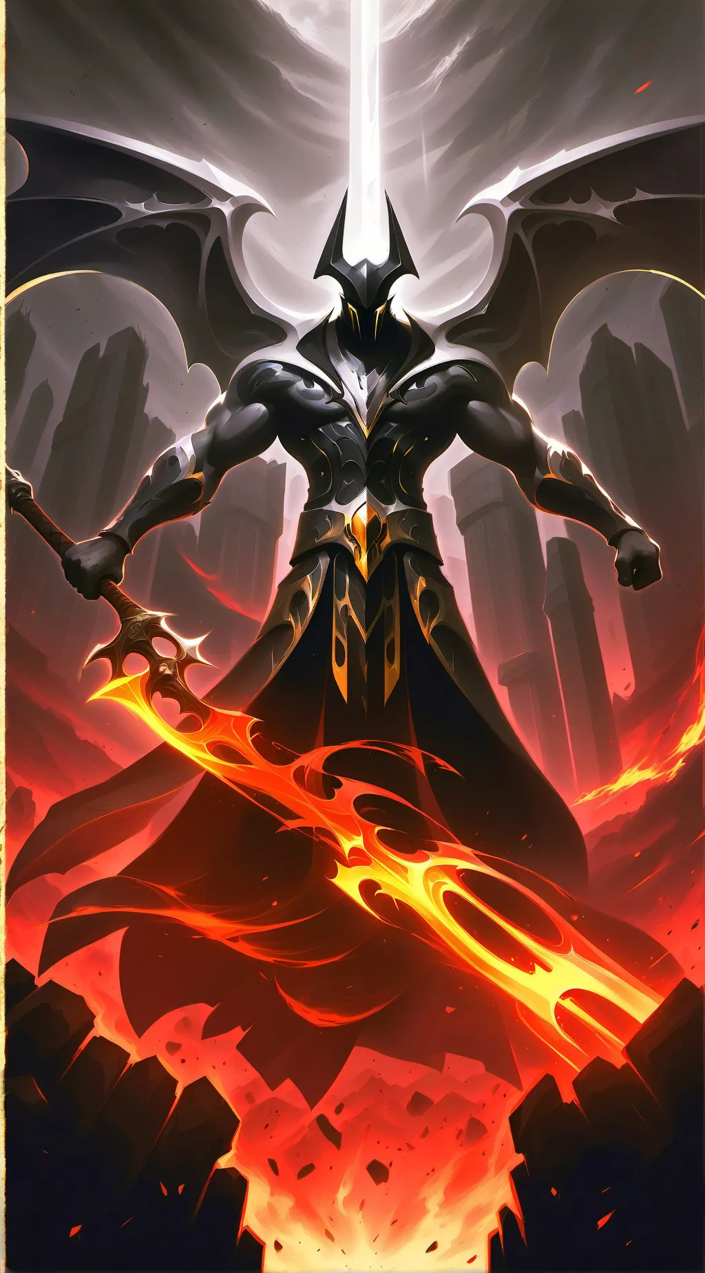 ai character: weak ugly black background