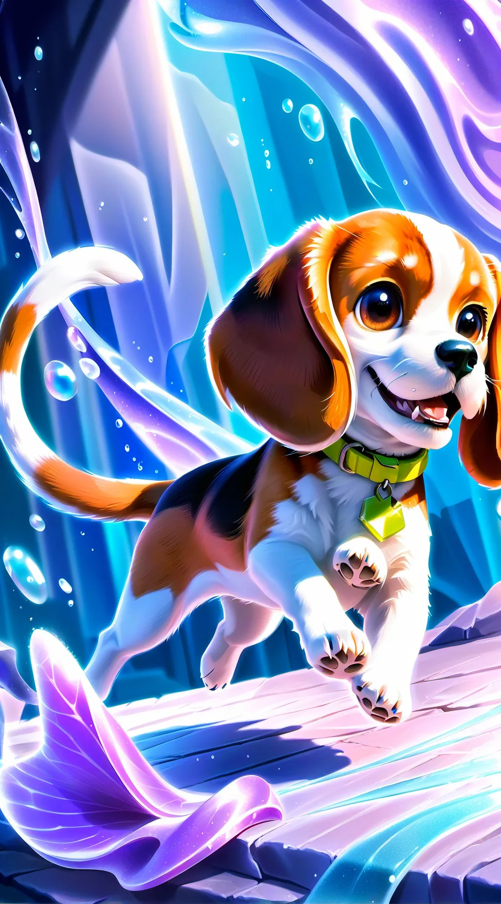 ai character: Beagle Spirit Ari background