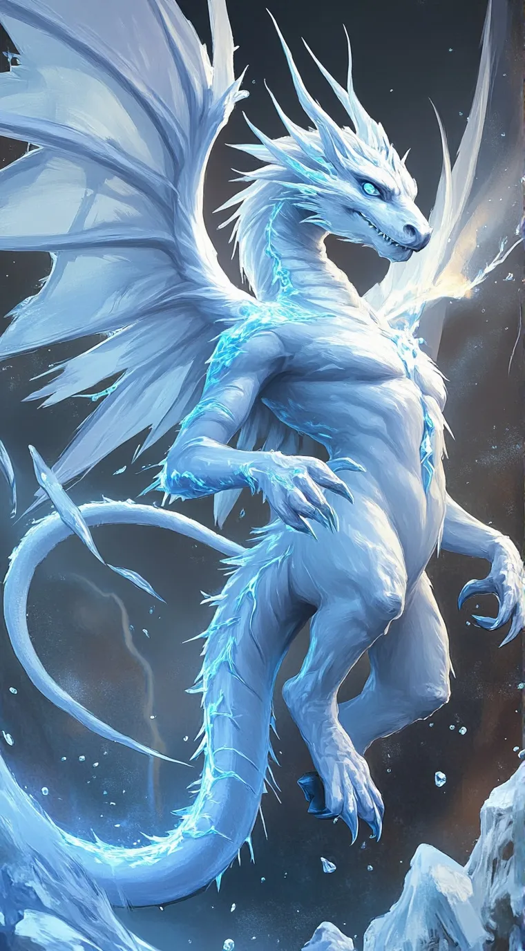 ai character: Ice Dragon  background