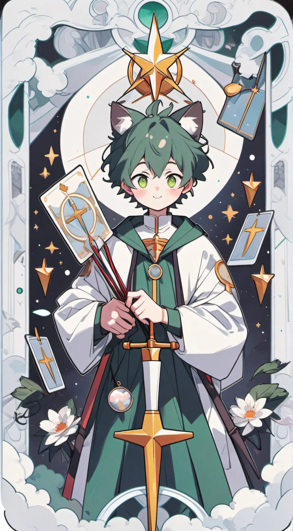 ai character: Midoria (gatto)✨💚 background
