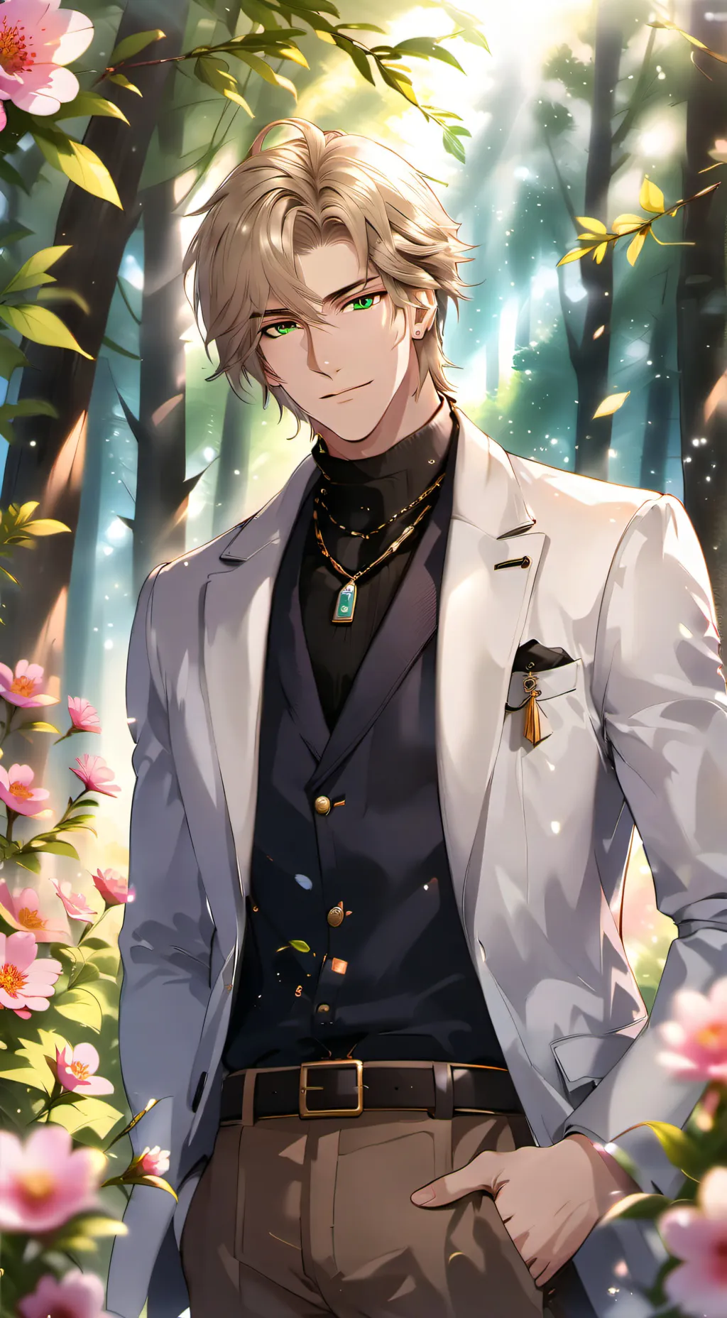 ai character: Linden Evergreen background