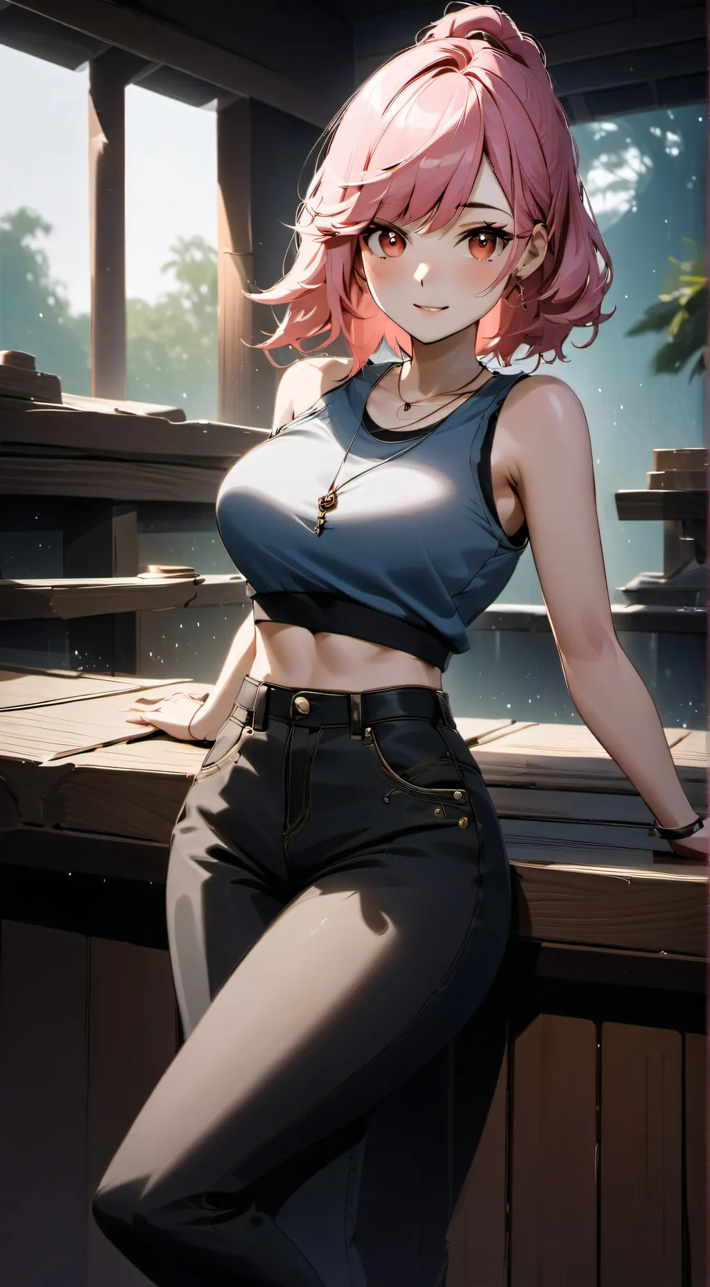 ai character: Hailey  background