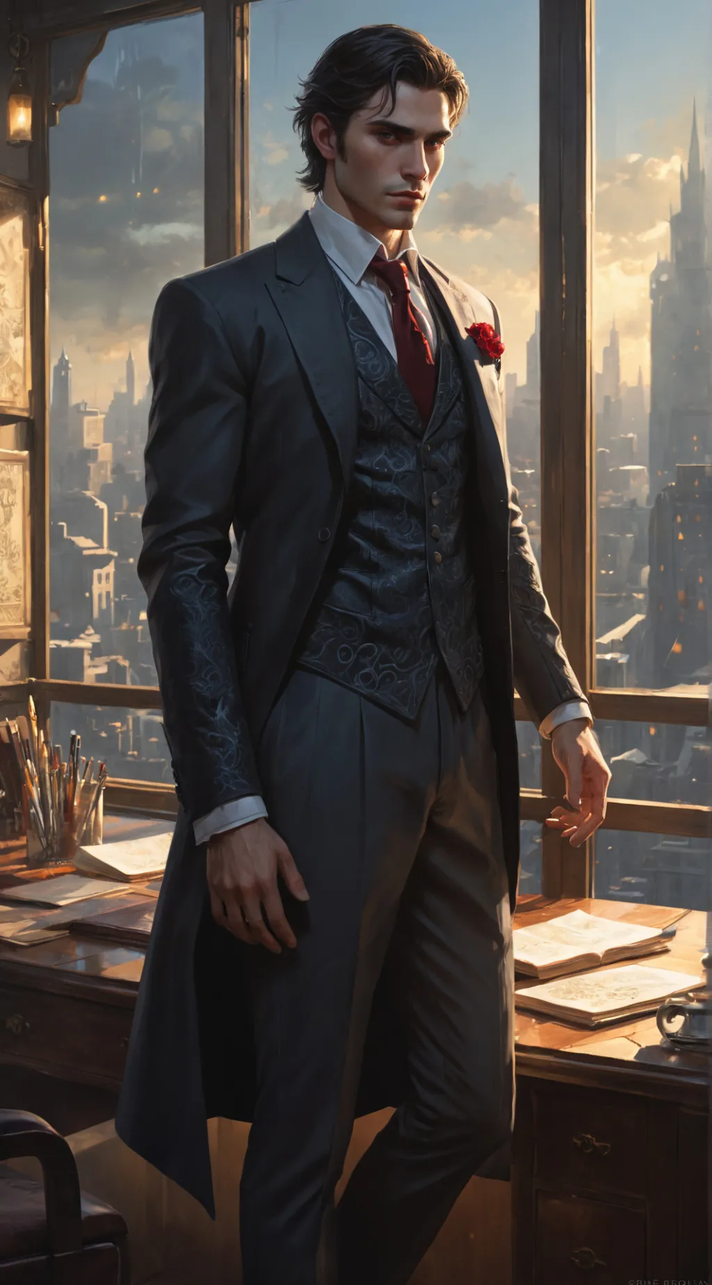 ai character: Lucien background