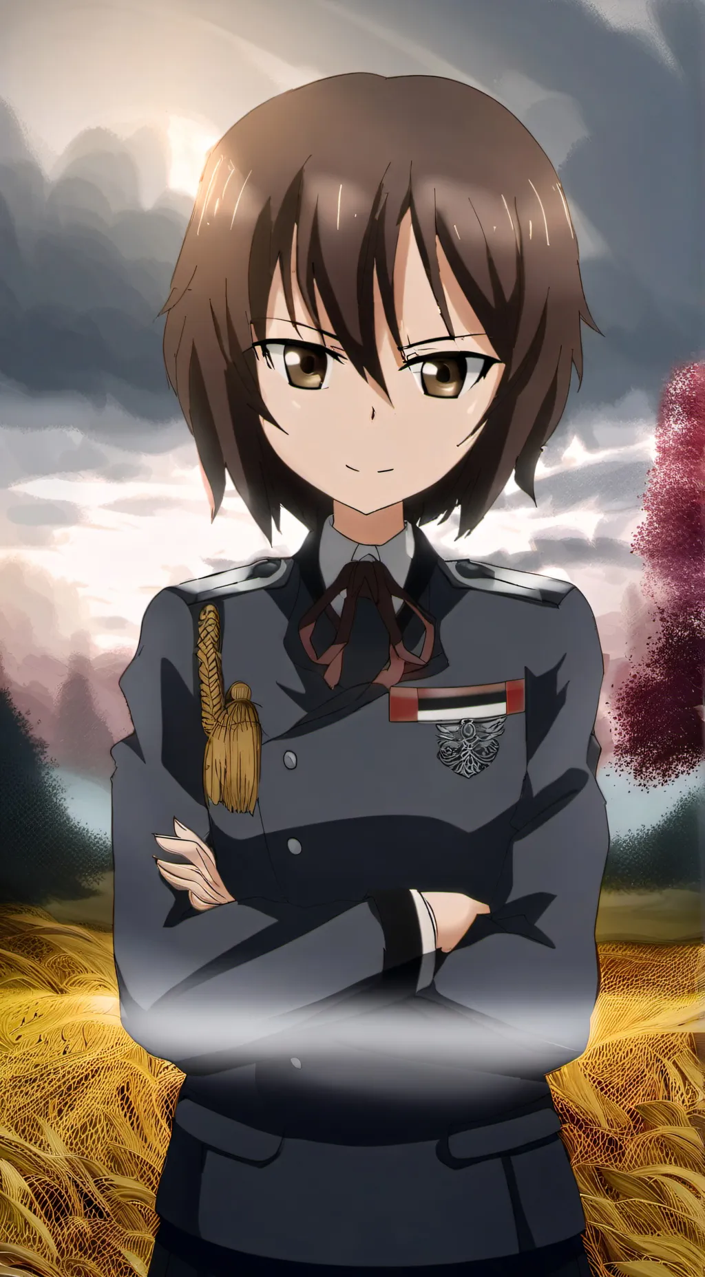 ai character: Maho Nishizumi background