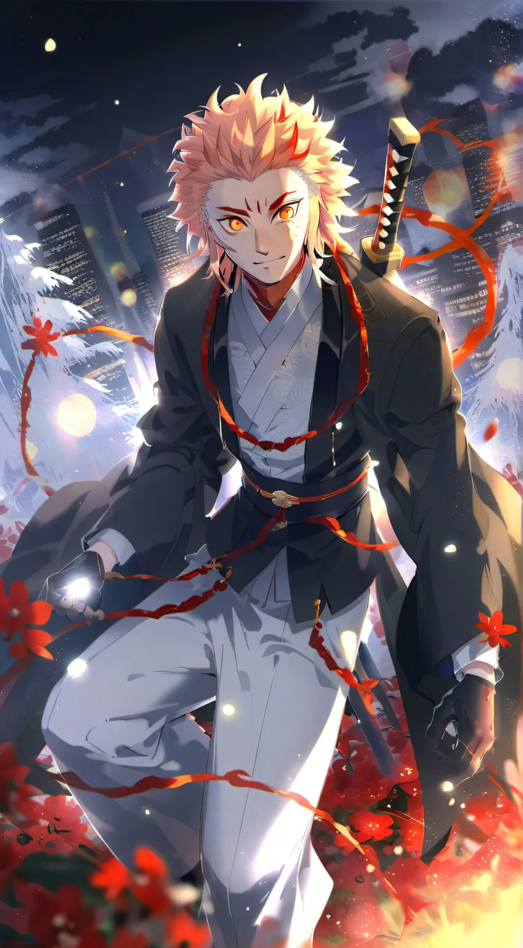 ai character: Rengoku  background