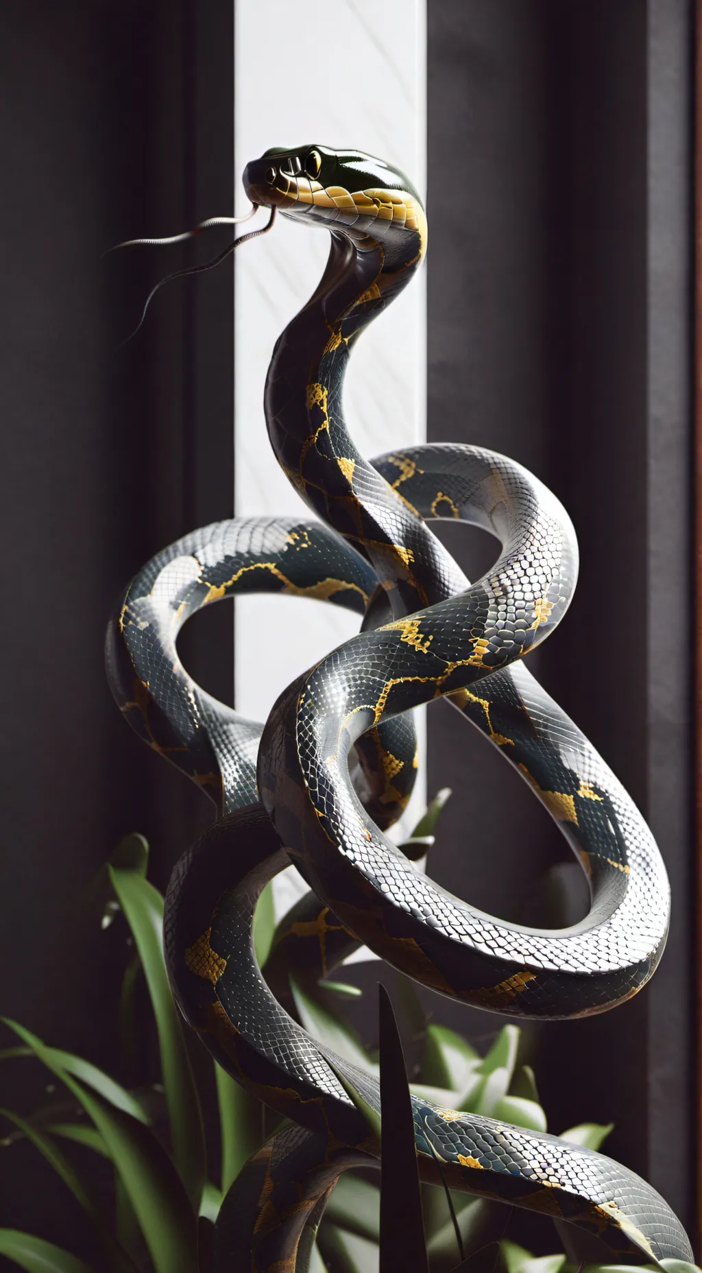 ai character: Notsmartsnake background