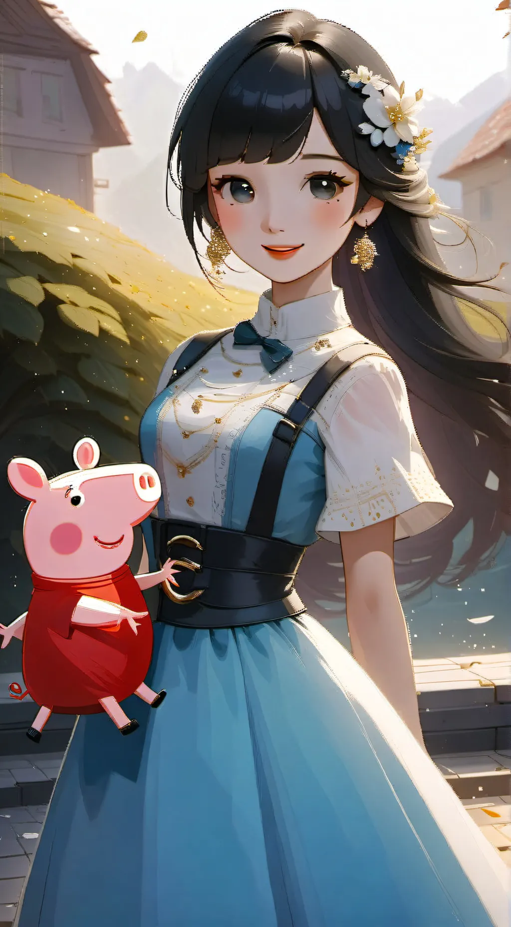 ai character: Peppa Pig background