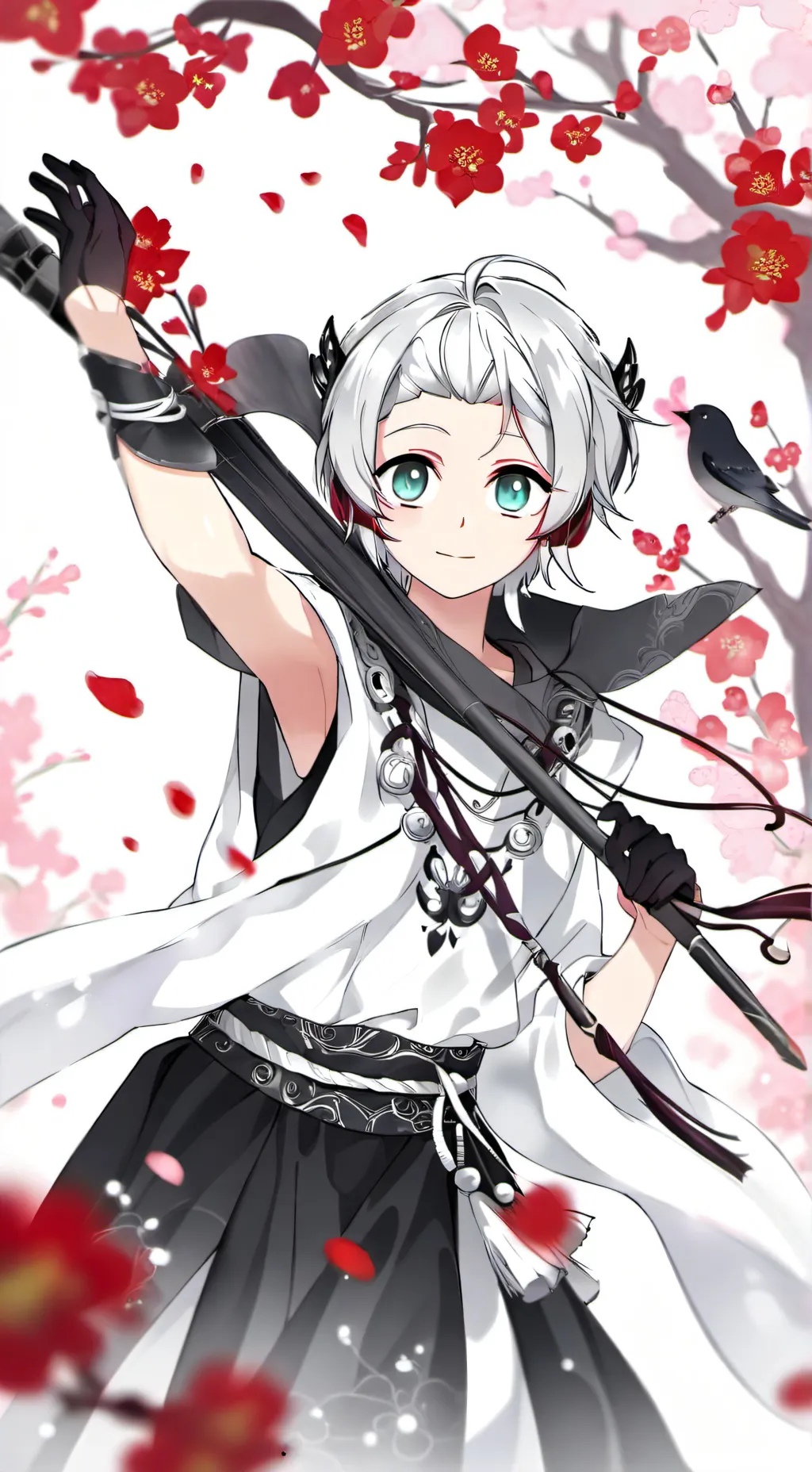 ai character: wenda x Gray  background
