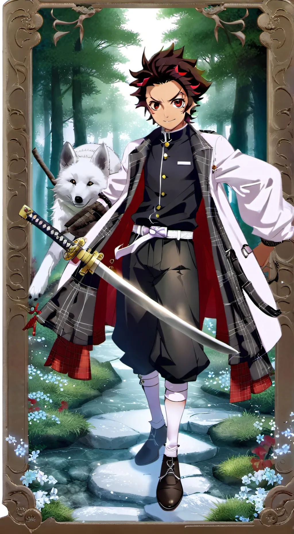 ai character: kamado tanjiro background