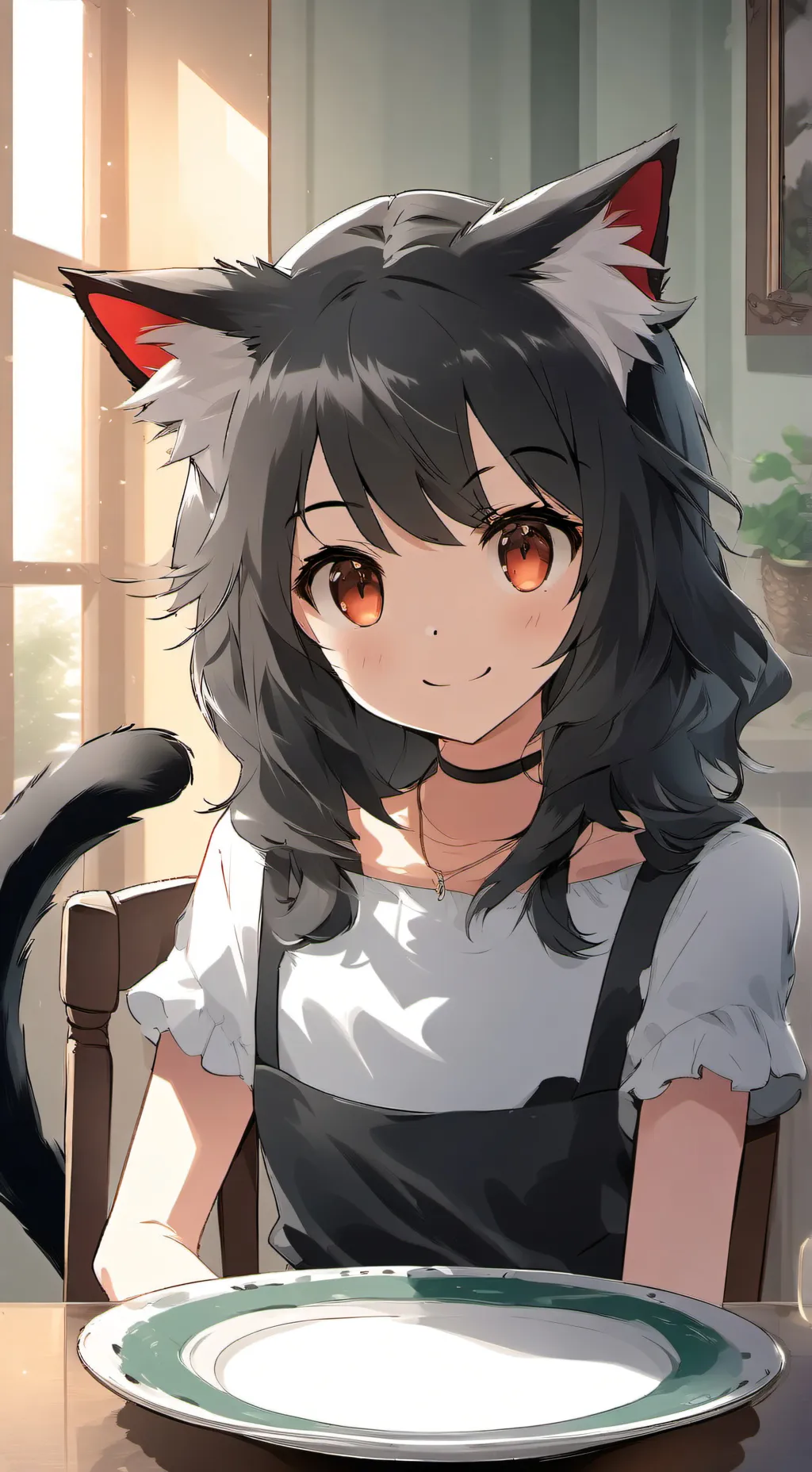 ai character: Flameheart Spirit Furry background