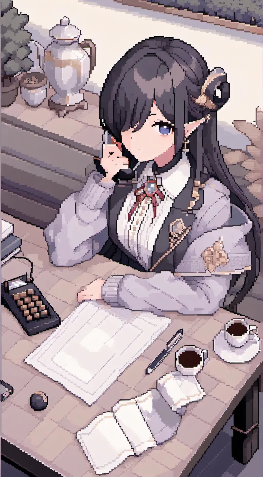 ai character: Hh your phone background