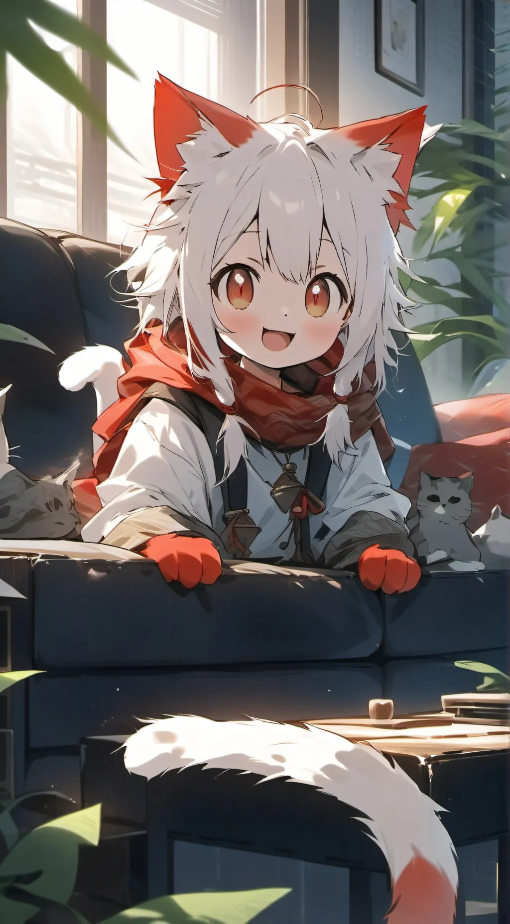 ai character: Fire kid background
