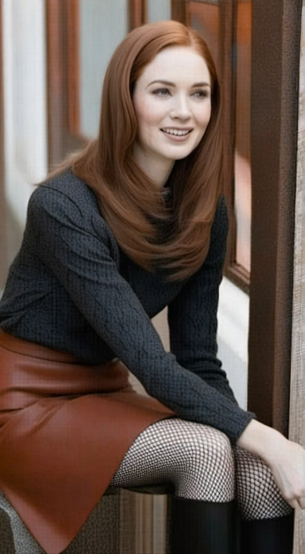 ai character: Karen Gillingham  background