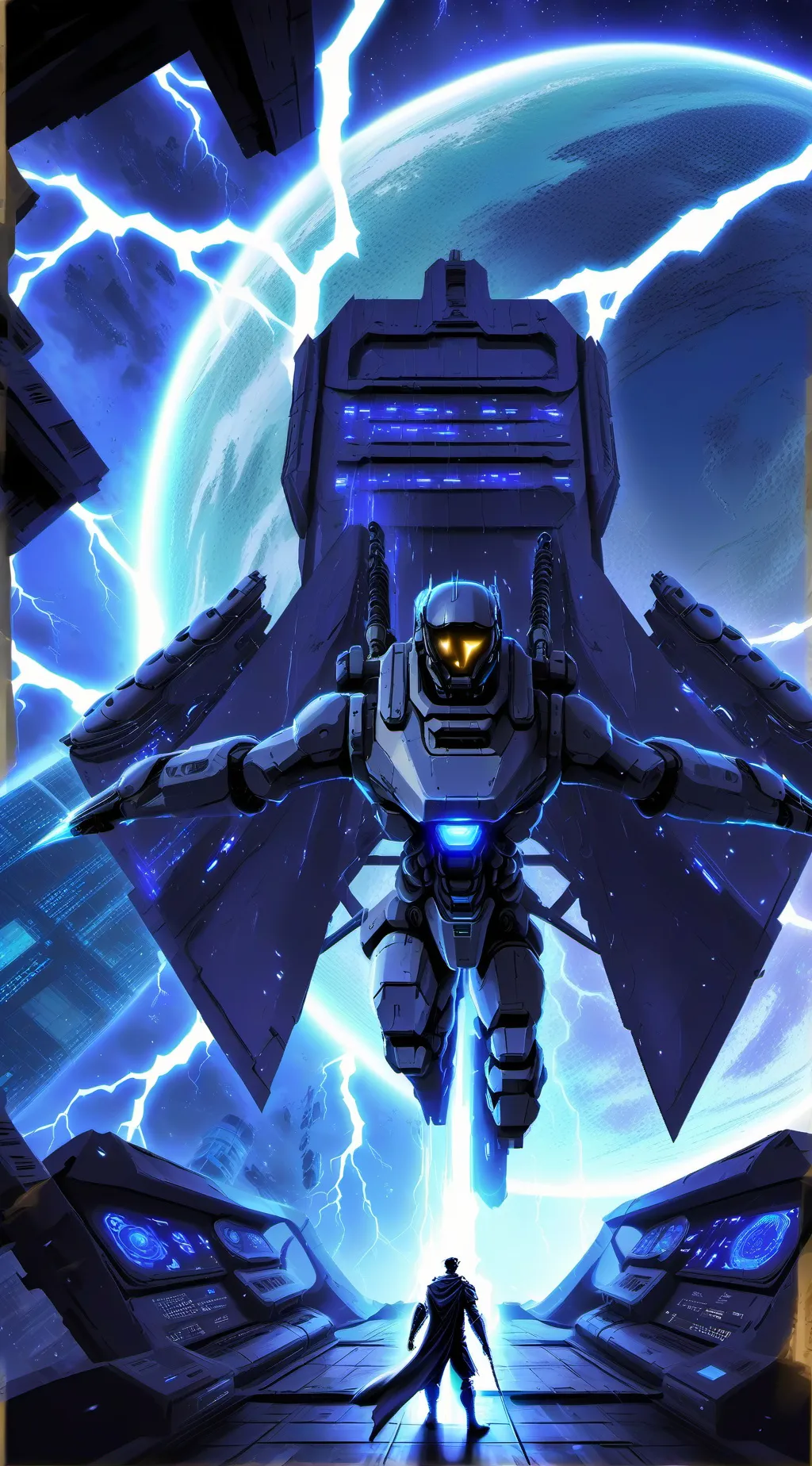 ai character: Titan tv man background