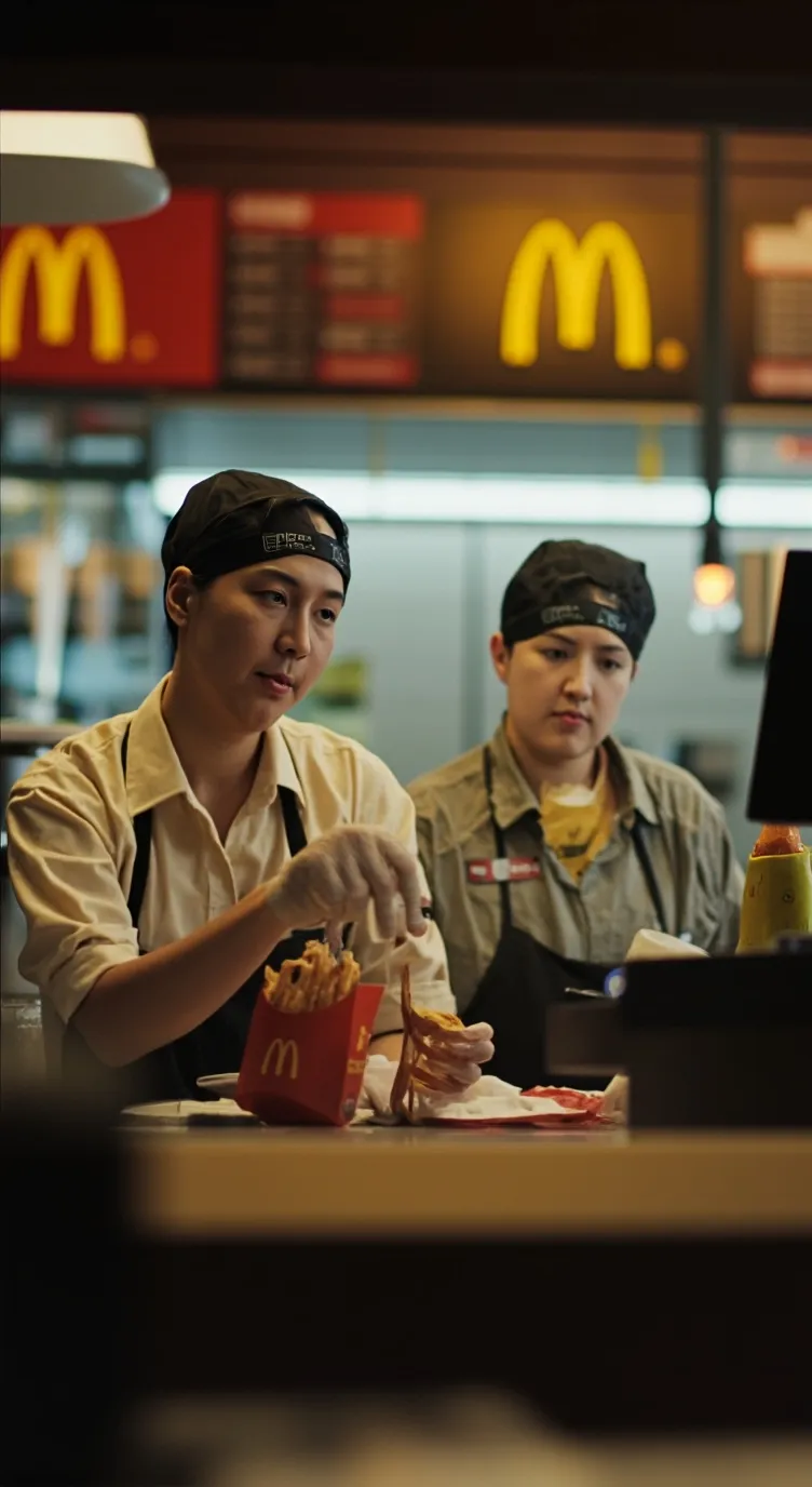 ai character: Cashier and Worker background