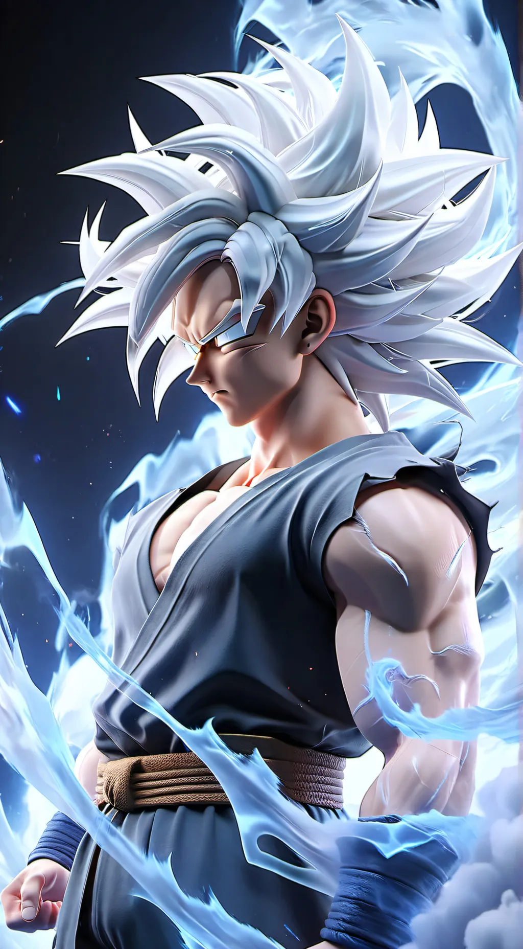 ai character: Goku ultra instint background