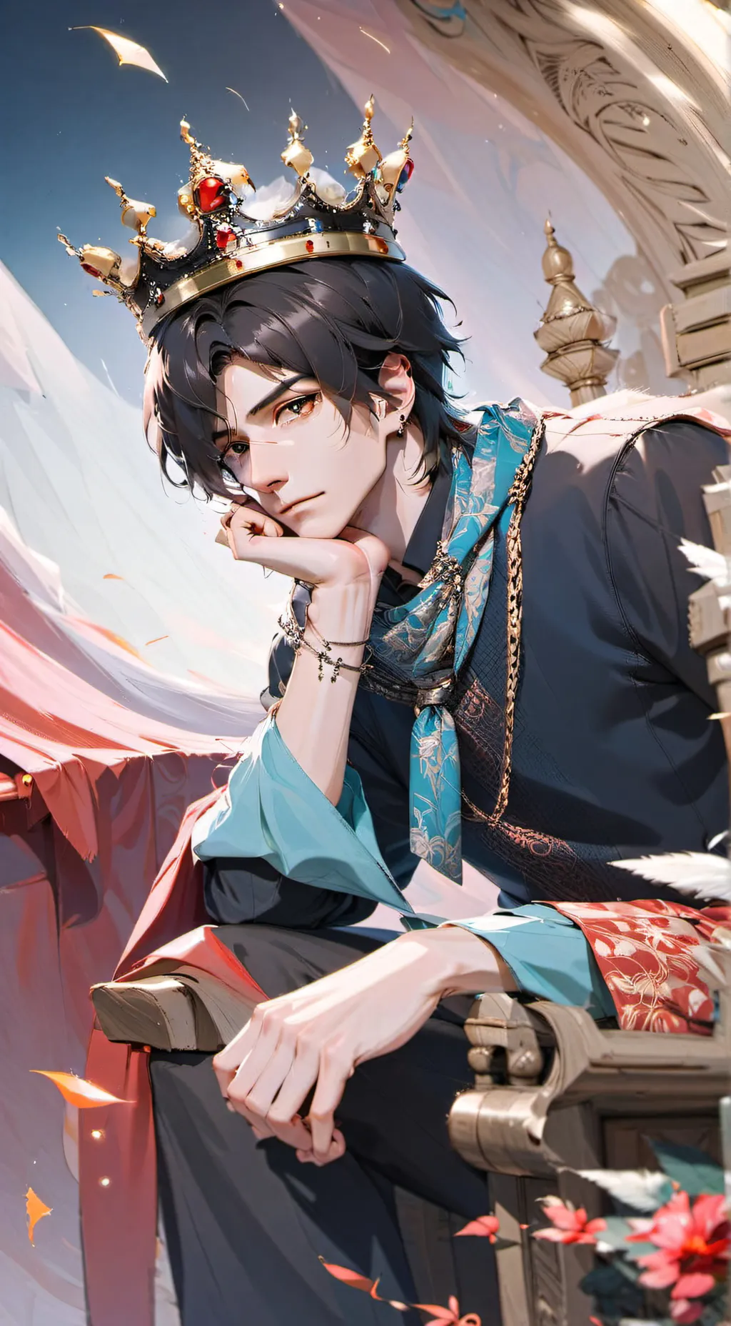 ai character: King Theodor  background