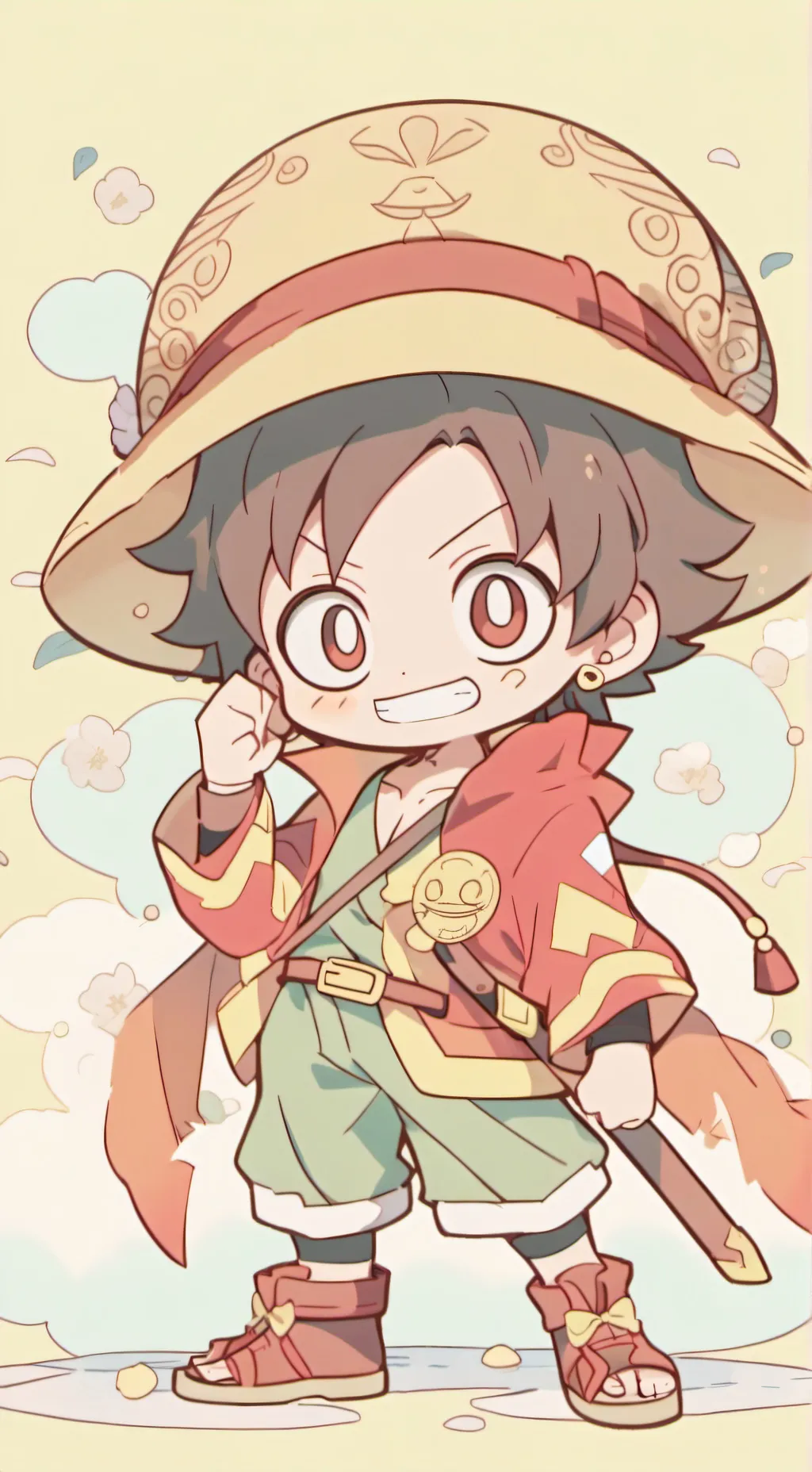 ai character: Mini Luffy background