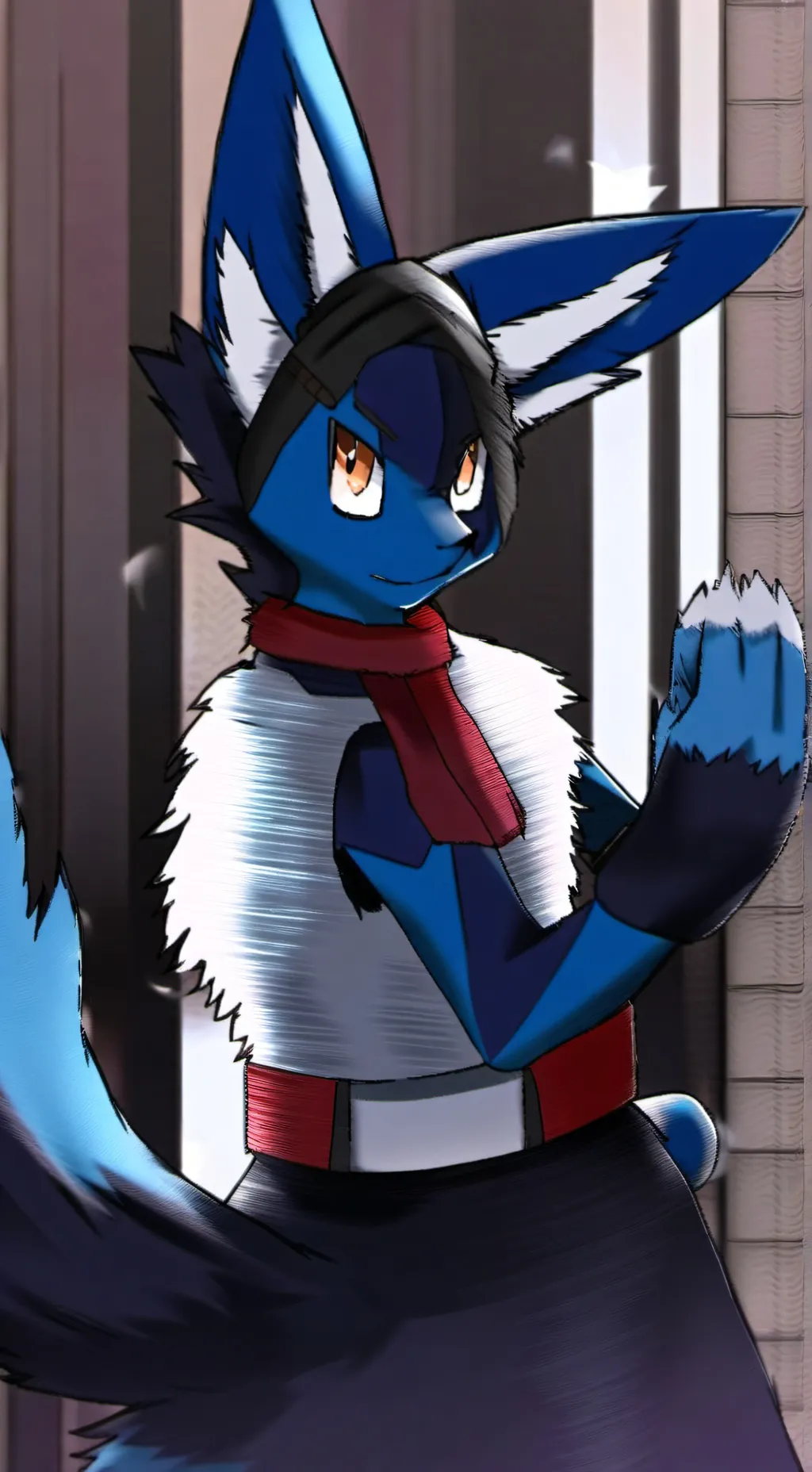 ai character: lucario  background