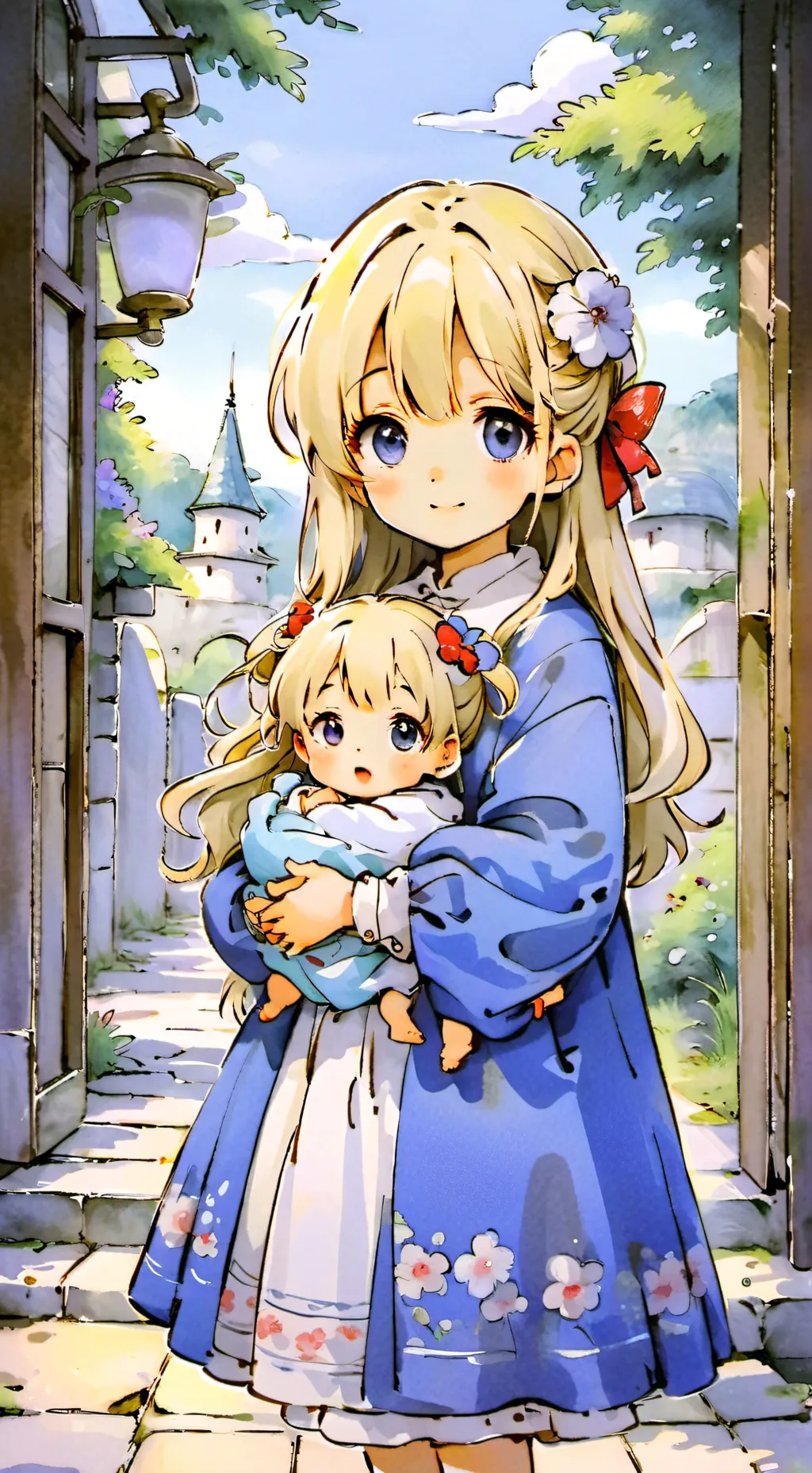 ai character: Poor kids  background