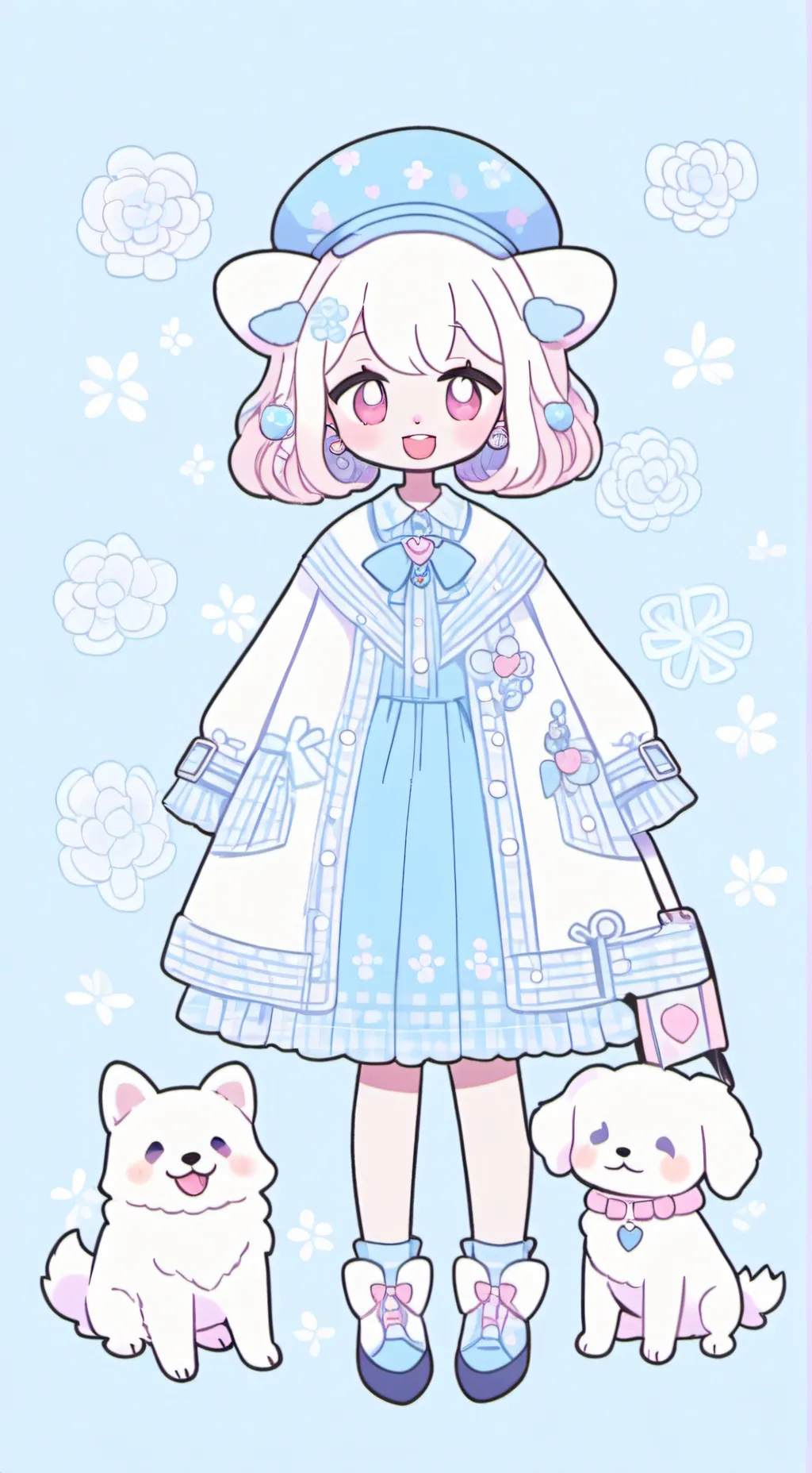 ai character: dogdey background
