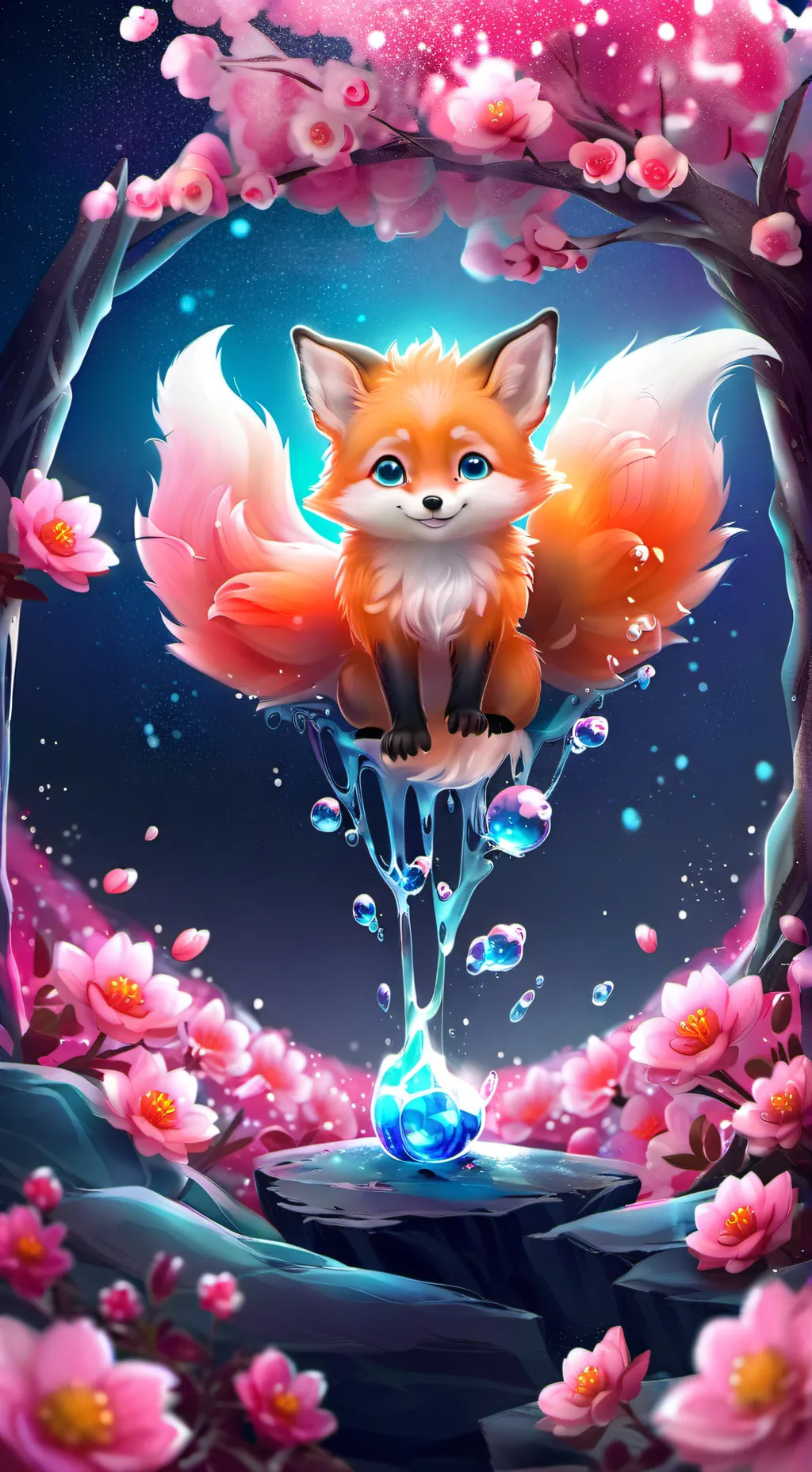 ai character: Kitsune background