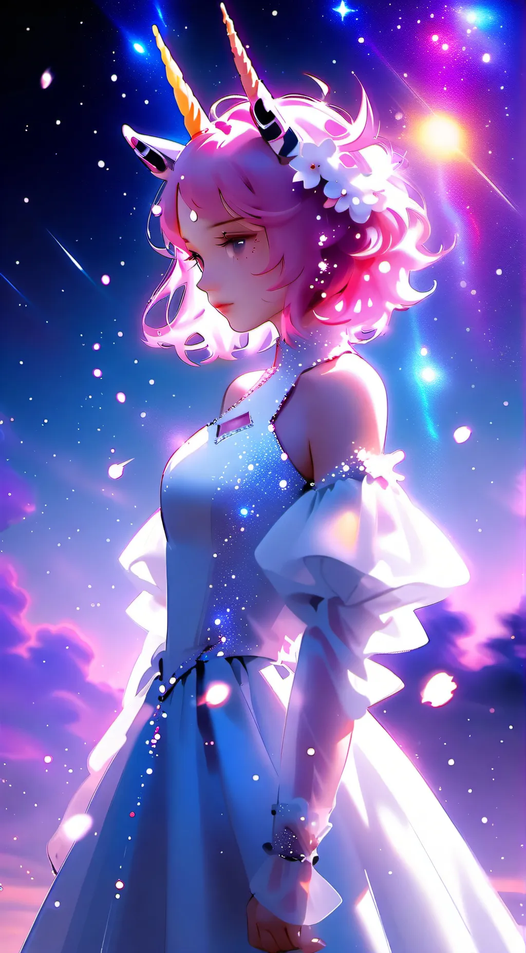 ai character: Uni (Unicorn girl) background